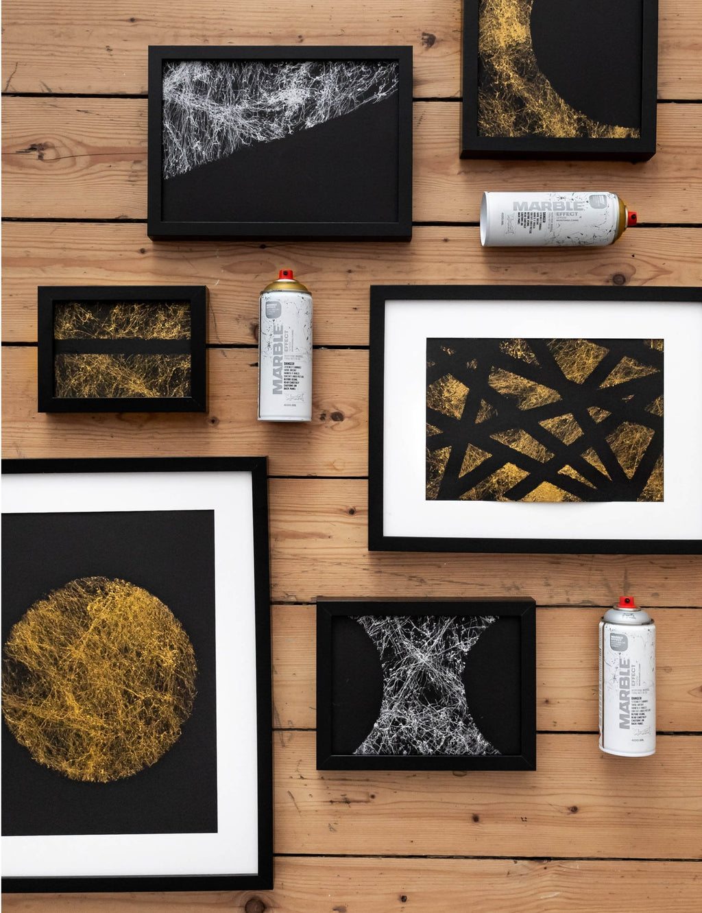 Marble Effect Spray Paint 400ml - Gold EMGOLD