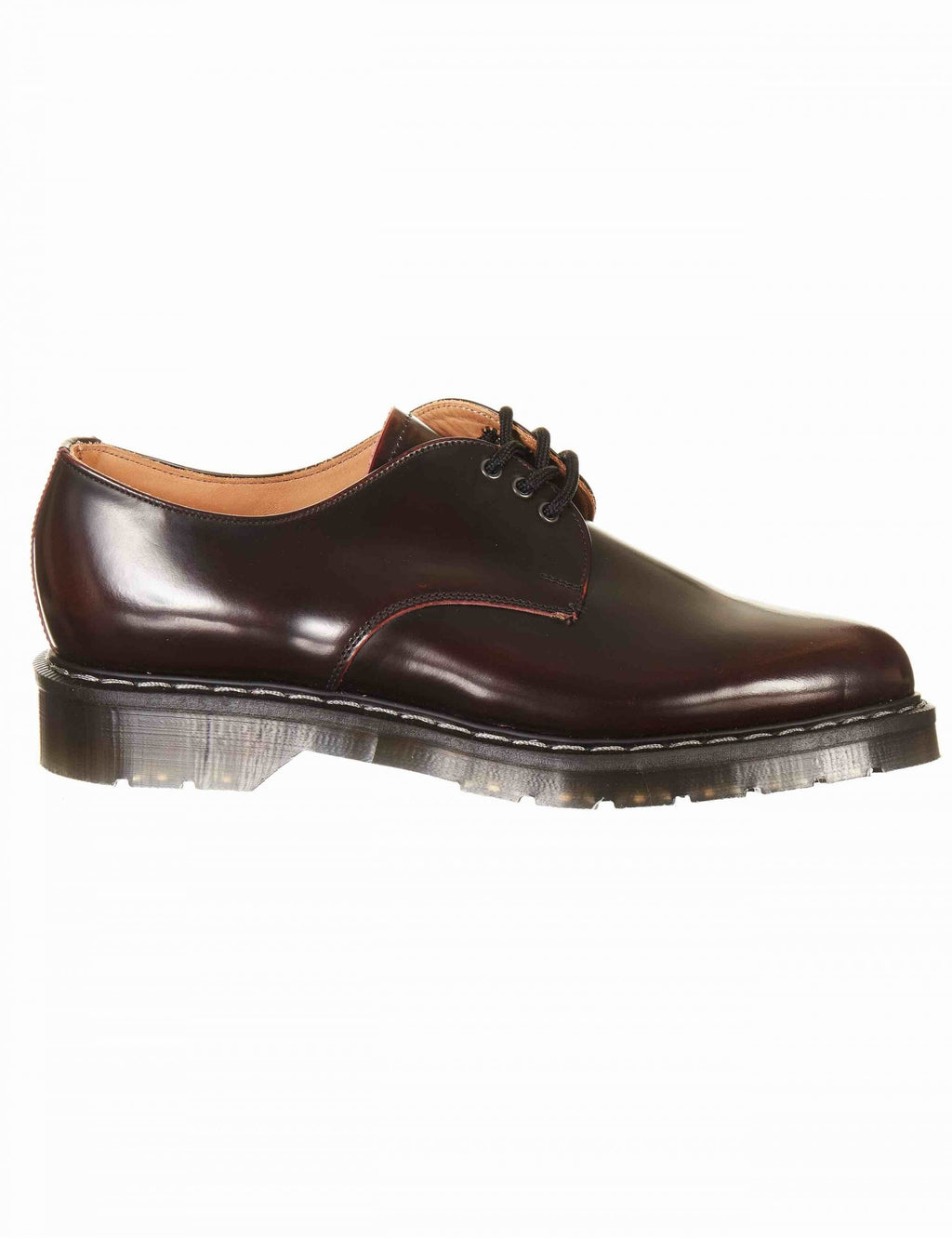 Gibson 3 Eyelet Shoes - Burgundy Rub-off Hi Shine