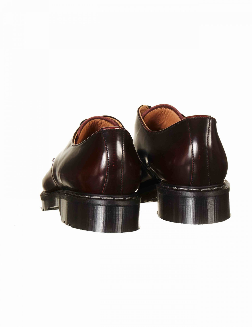Gibson 3 Eyelet Shoes - Burgundy Rub-off Hi Shine