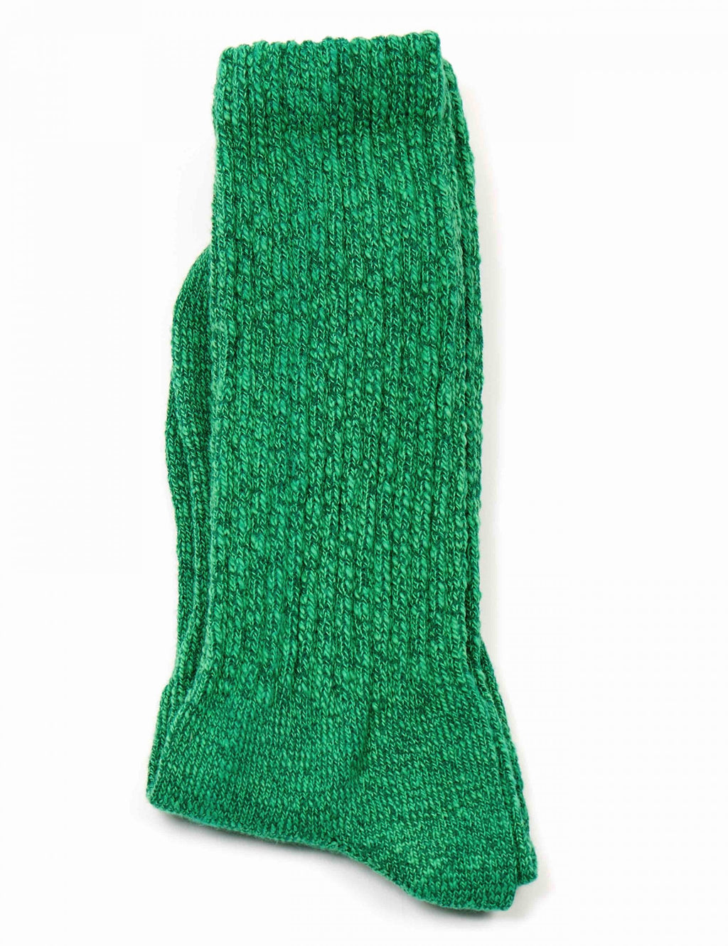 97372 Cotton Ragg Over Dyed Socks - Green/Light Green