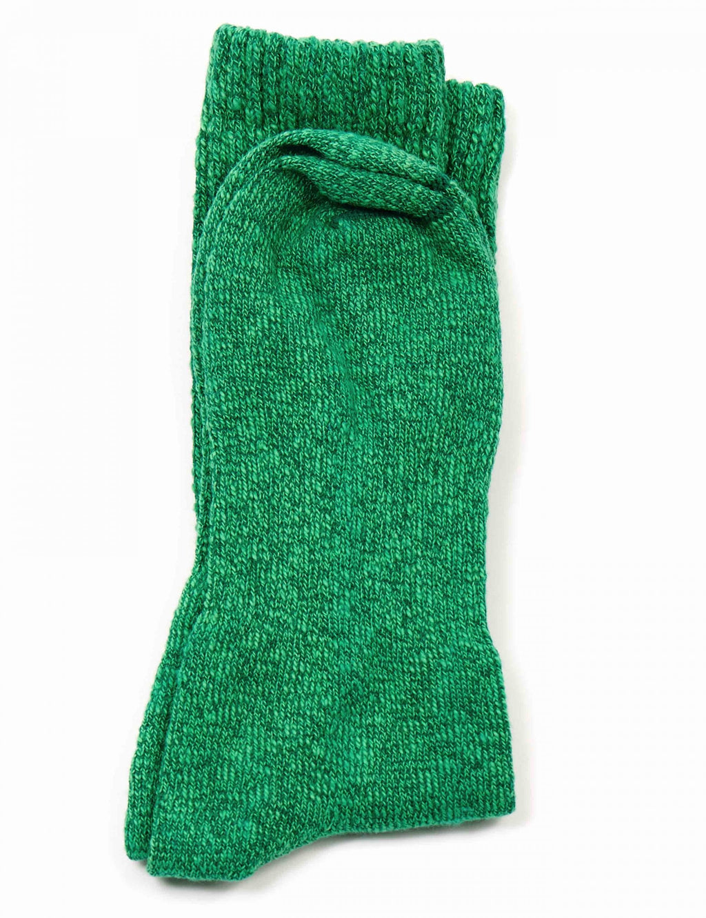 97372 Cotton Ragg Over Dyed Socks - Green/Light Green