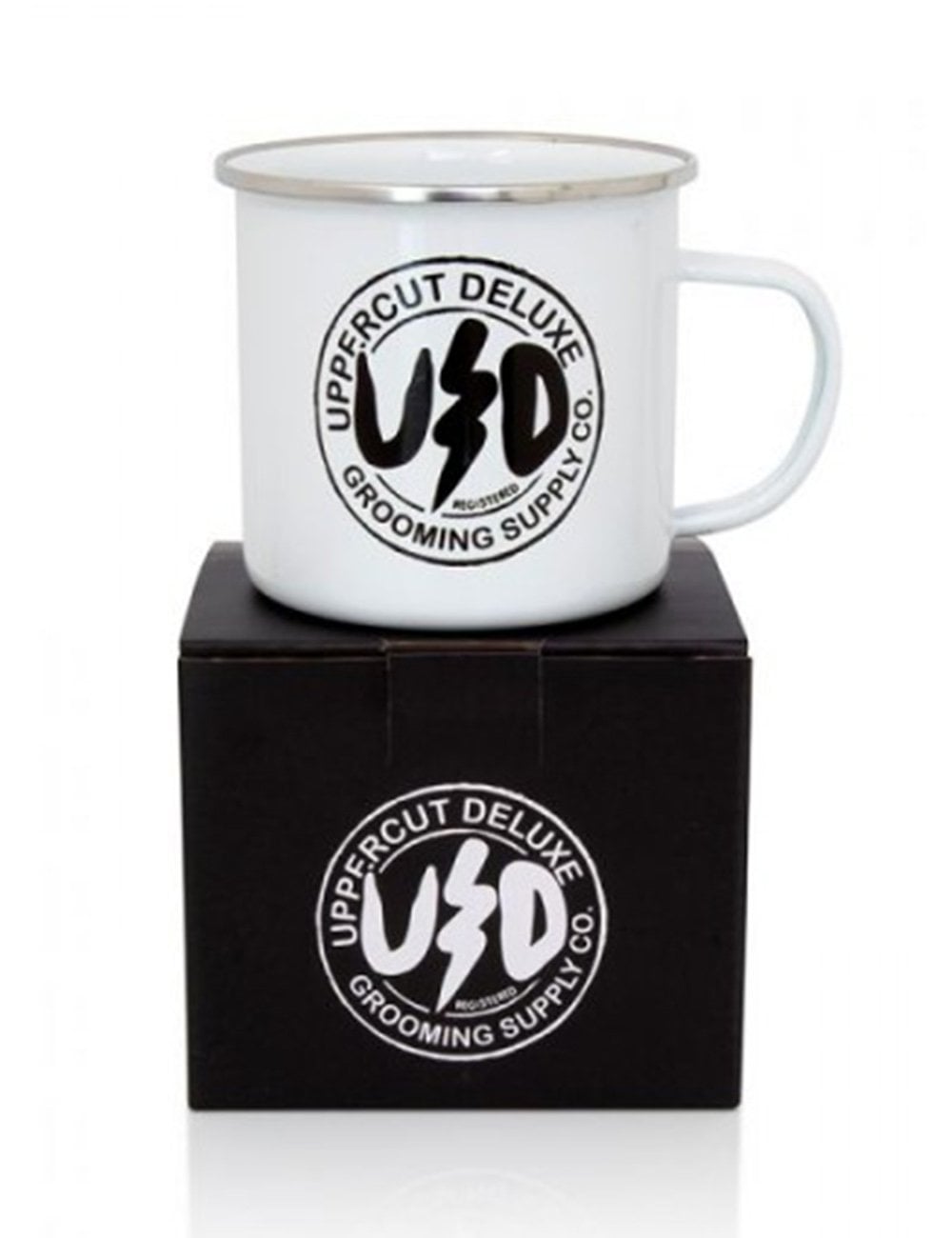 Bolt Tin Mug - White