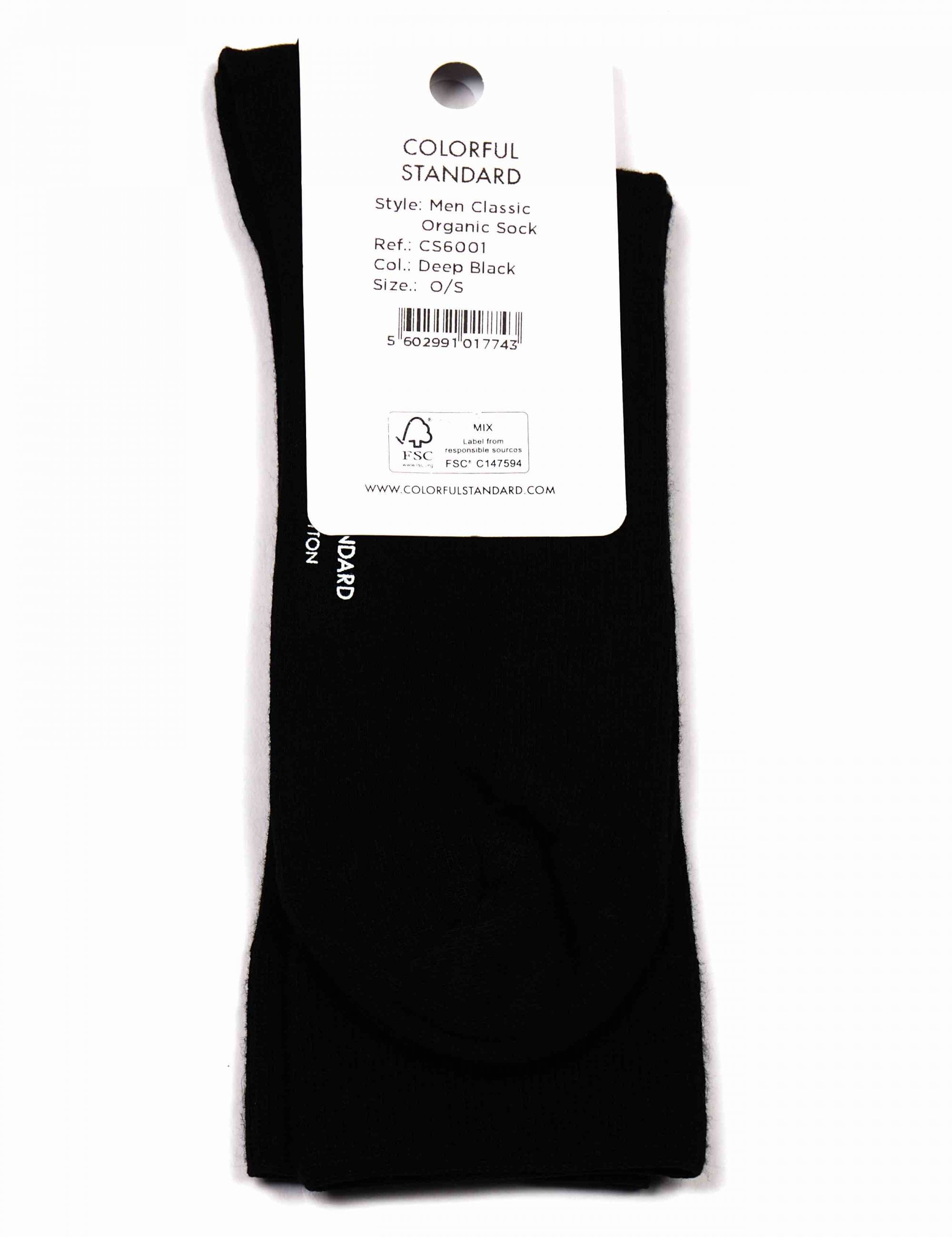 Classic Organic Socks - Deep Black