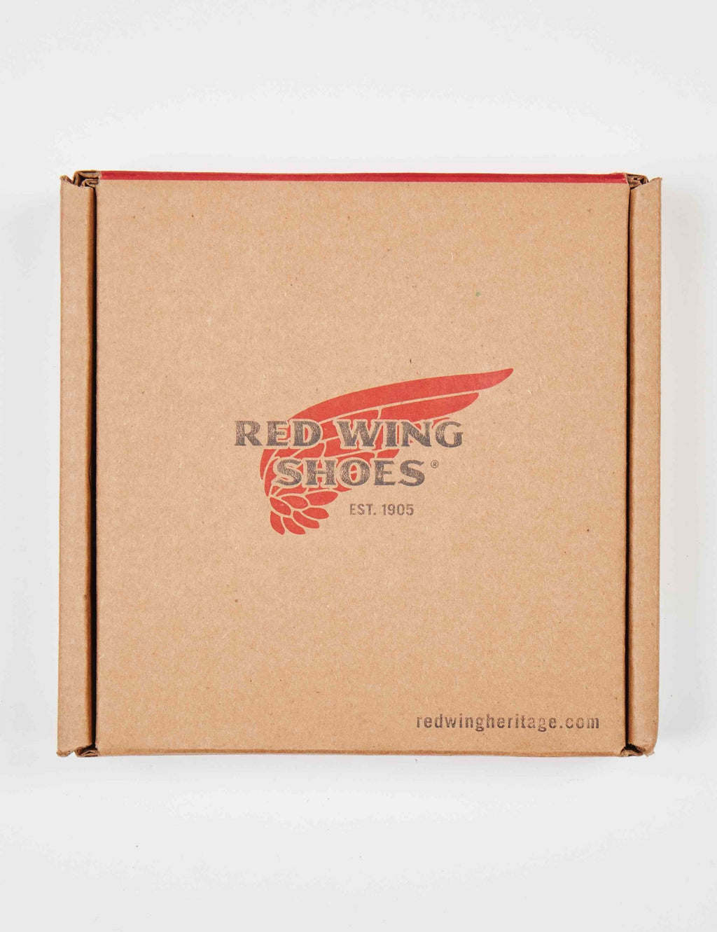 Leather belt gift box with Red Wing Shoes logo, tan.