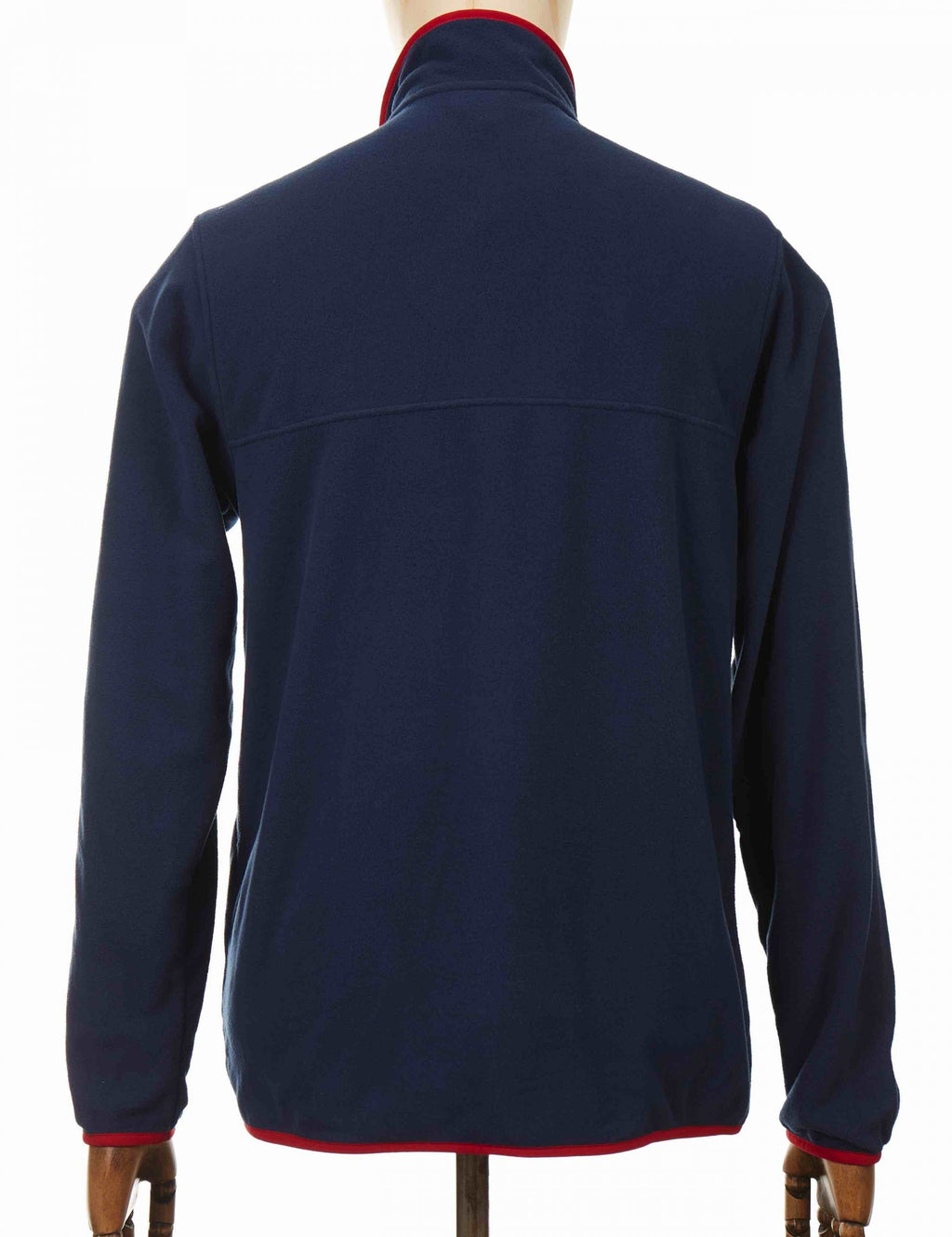 Micro D Snap-T Fleece Pullover - New Navy w/Classic Red