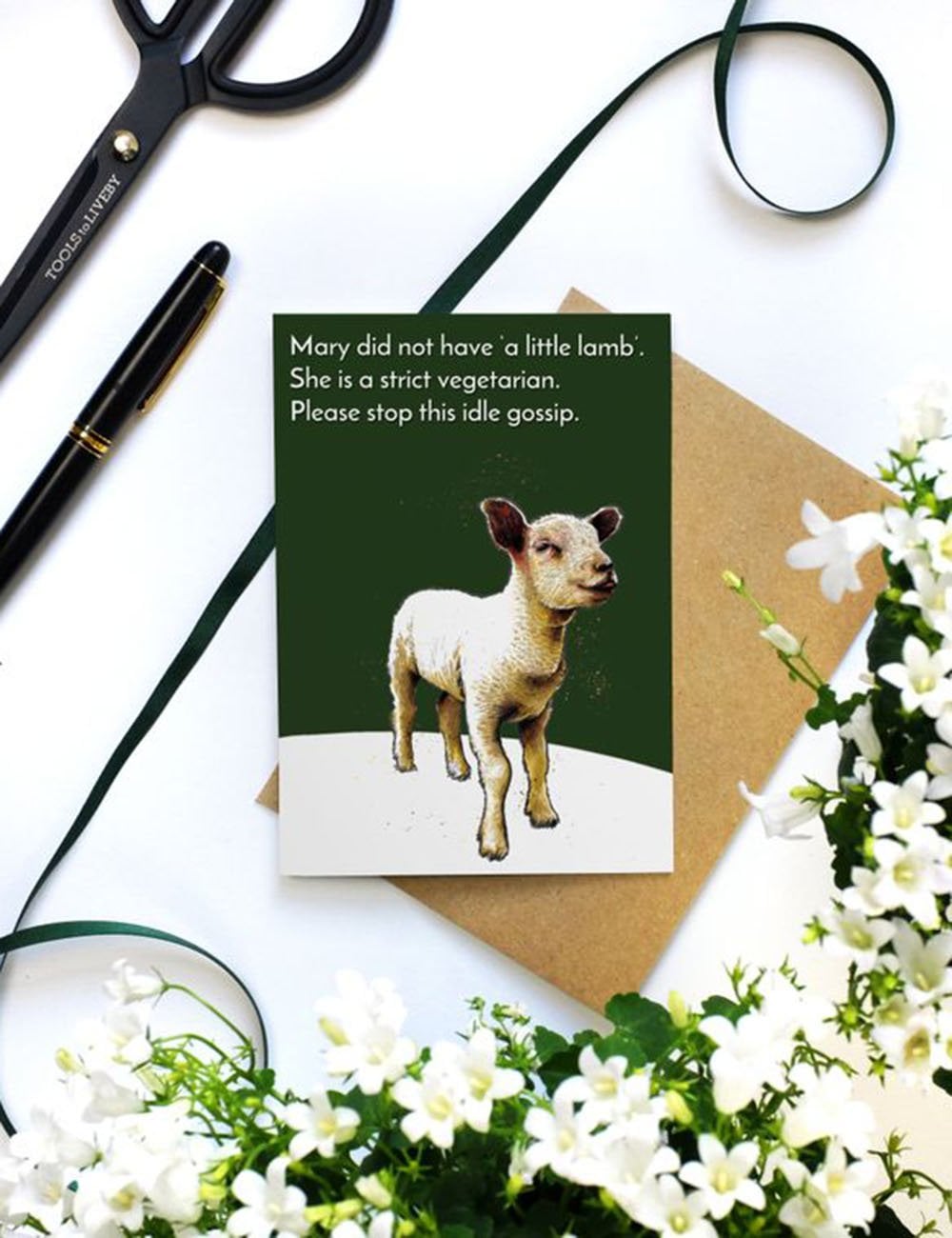 Mary Little Lamb Greeting Cards