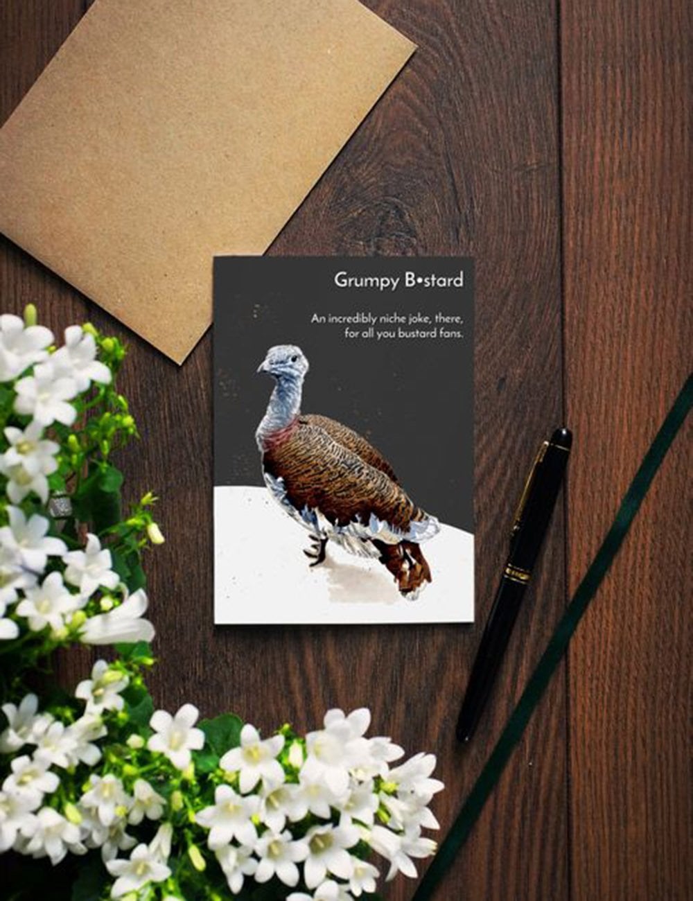 Grumpy Bustard Greeting Cards