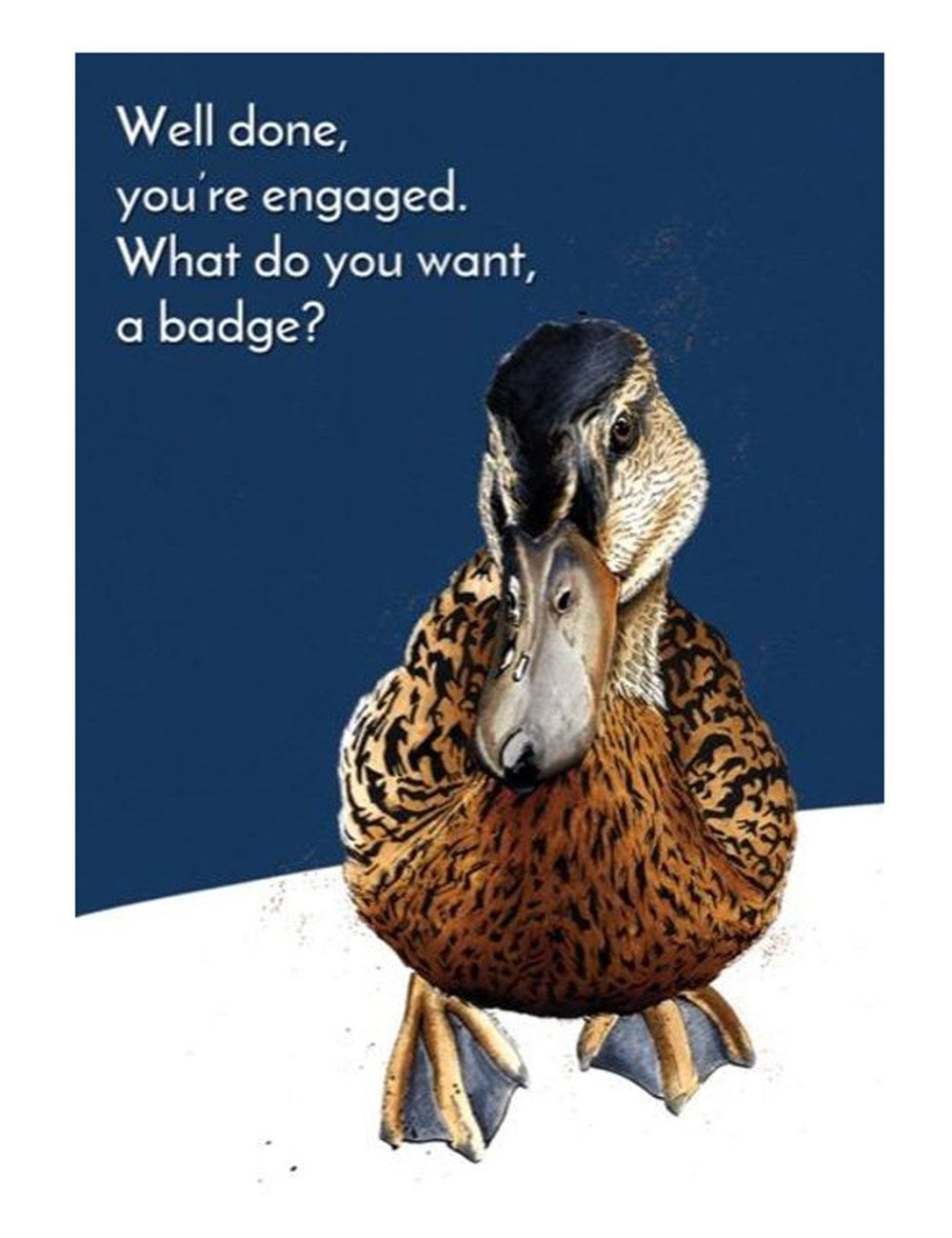Badge Duck Greeting Cards