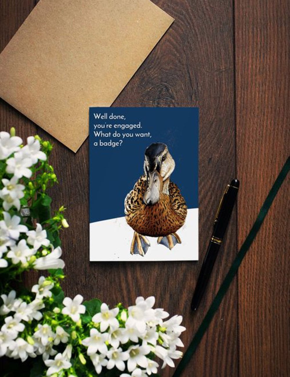 Badge Duck Greeting Cards