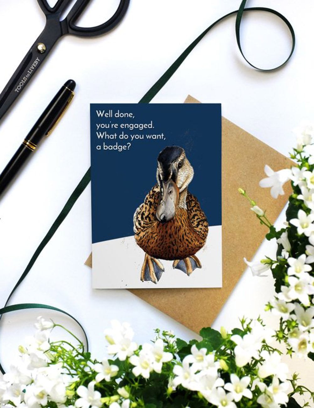 Badge Duck Greeting Cards