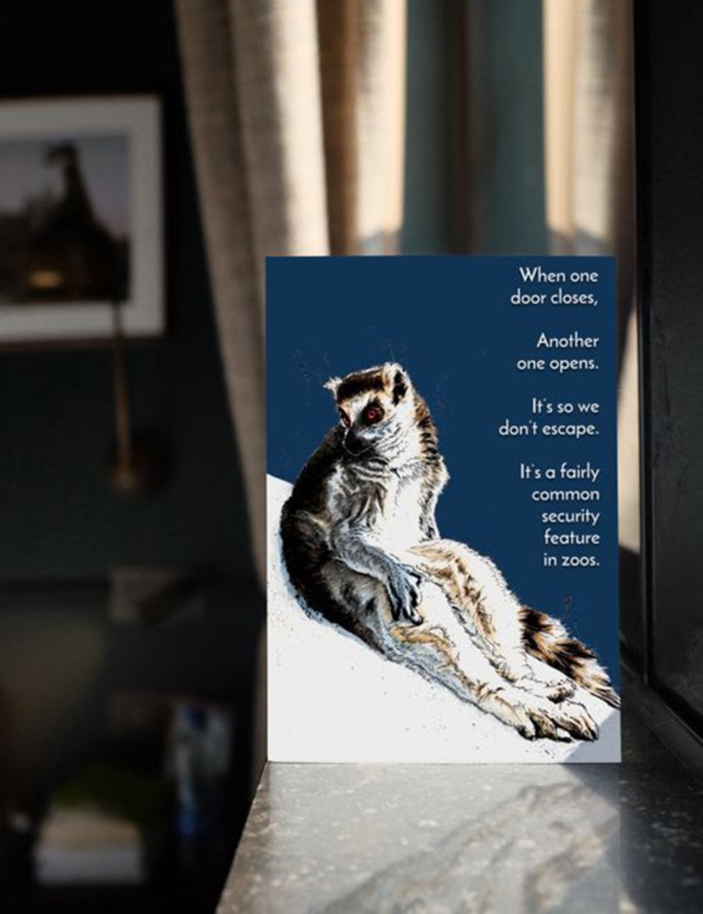 Security Lemur Greeting Cards