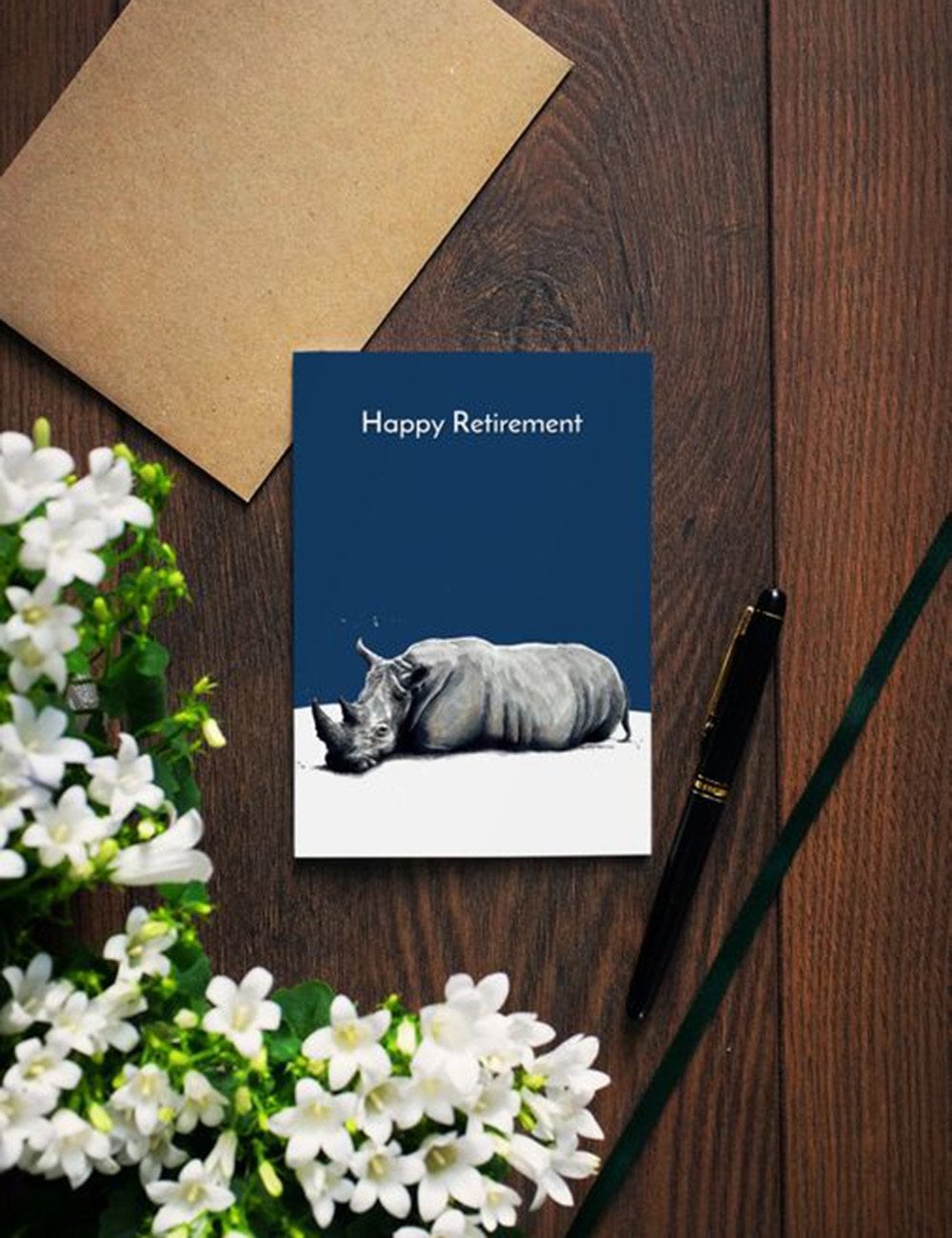 Retirement Rhino Greeting Cards