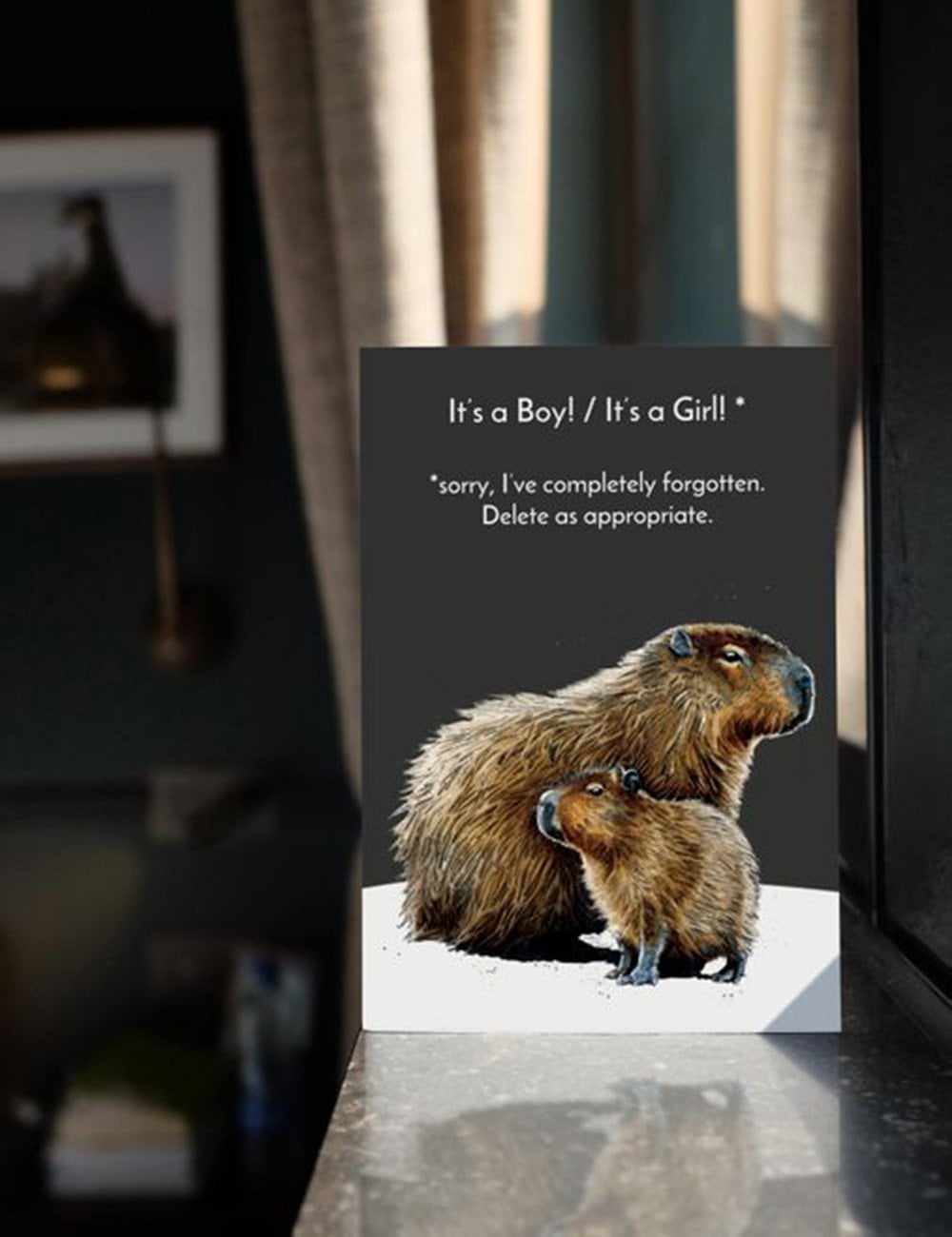 Baby Capybara Greeting Cards