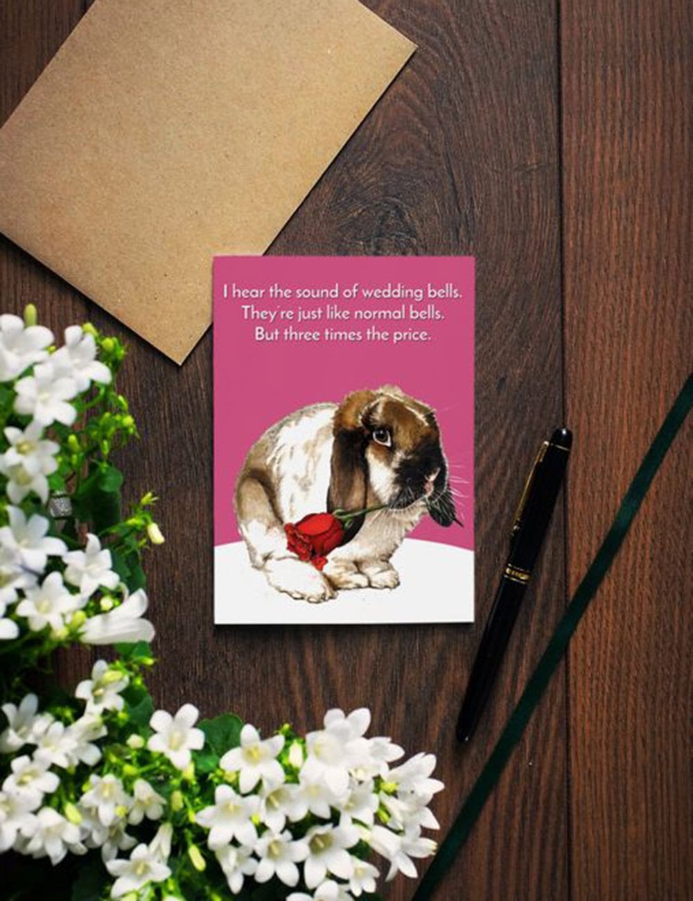 Bells Bunny Greeting Cards