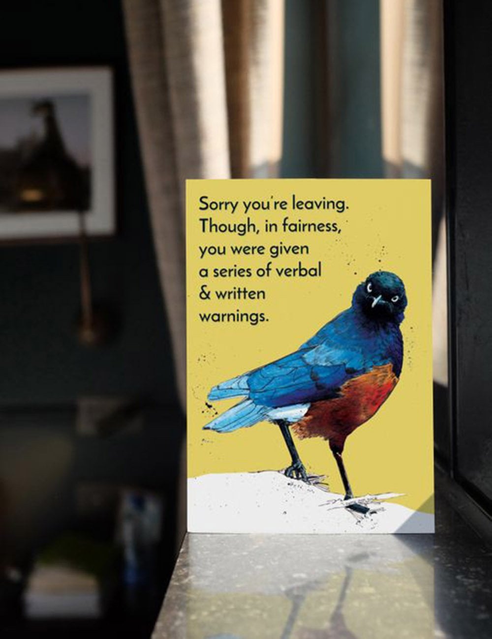 Warning Starling Greeting Cards