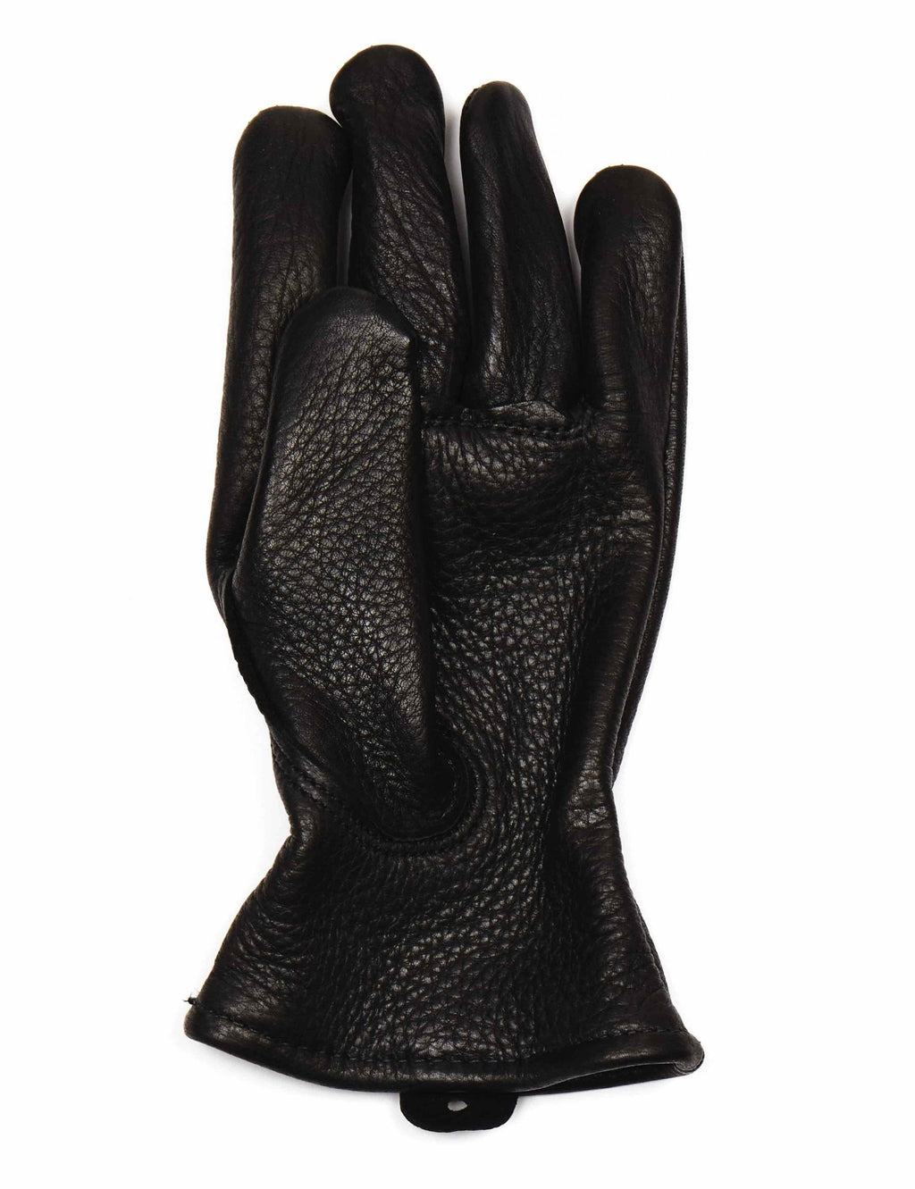 95232 Lined Buckskin Leather Gloves - Black