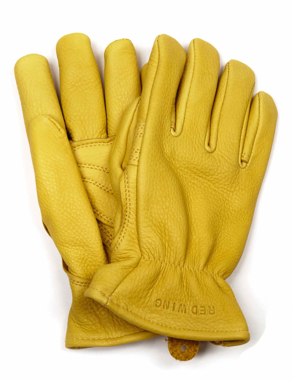 95237 Lined Buckskin Leather Gloves - Yellow