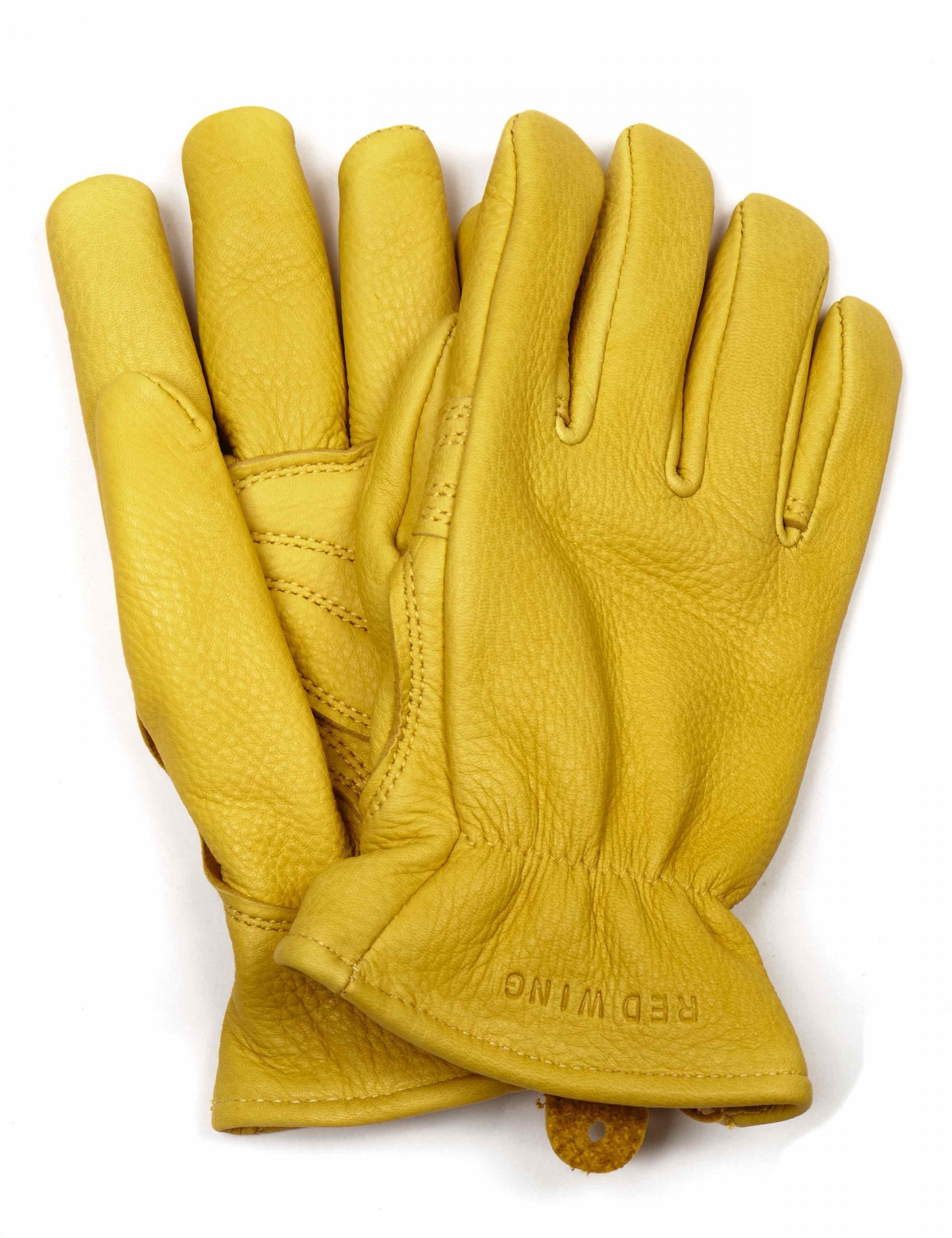 95237 Lined Buckskin Leather Gloves - Yellow