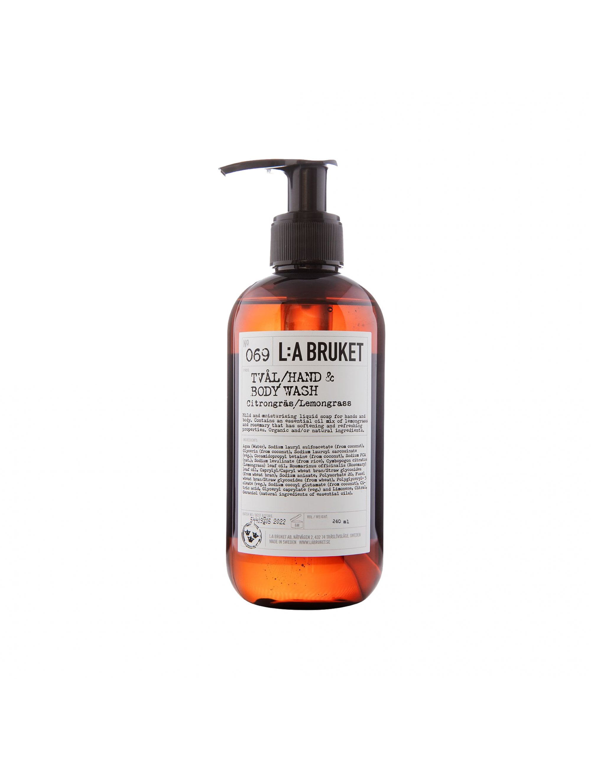 069 Hair & Body Wash (250ml) - Lemongrass