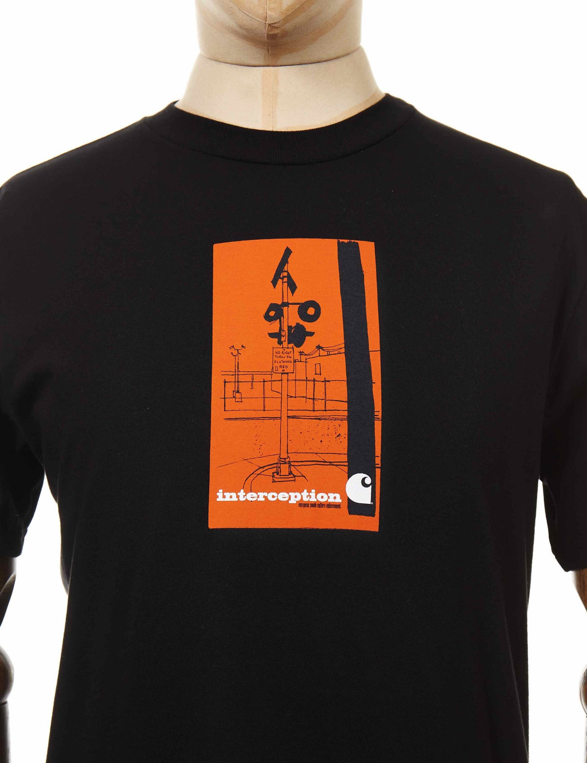 Carhartt WIP Interception T-Shirt - Black - Clothing from Fat Buddha ...
