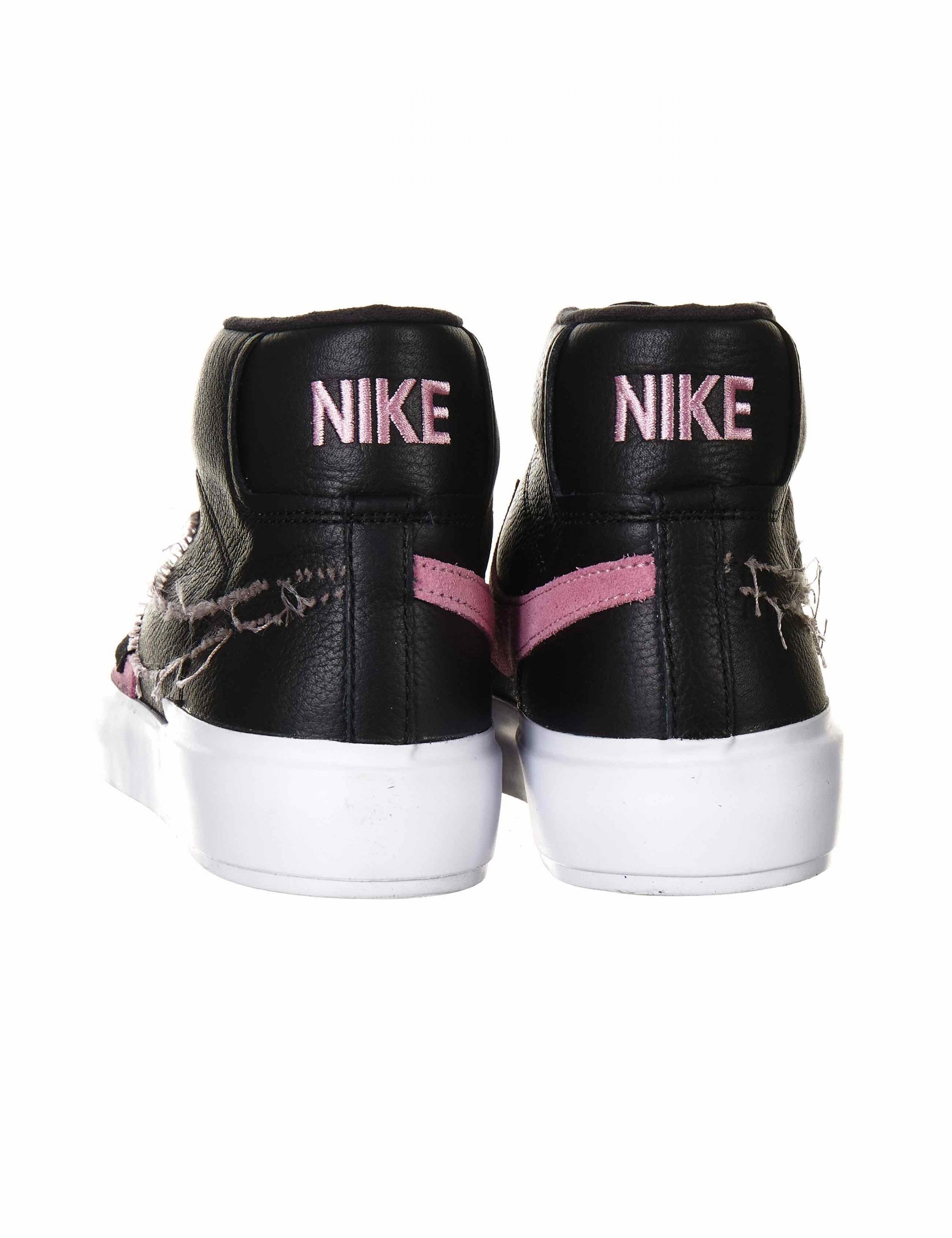 Zoom Blazer Mid Edge Trainers - Black/Pink-Rise