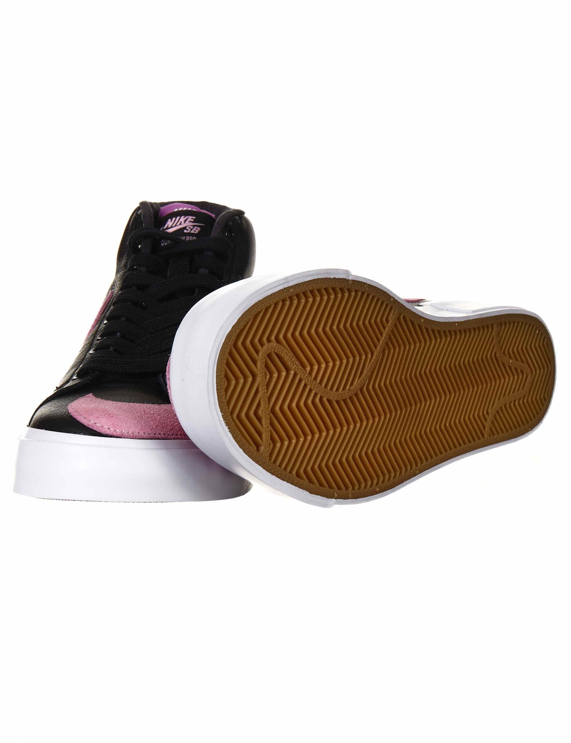 Zoom Blazer Mid Edge Trainers - Black/Pink-Rise