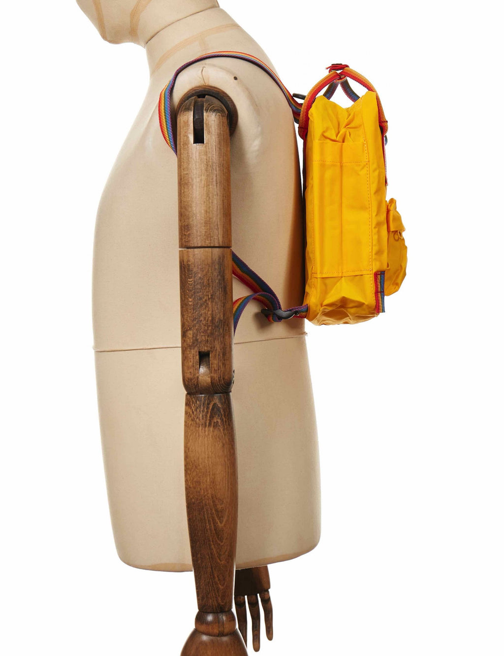 Kanken Mini Rainbow Backpack - Warm Yellow-Rainbow Pattern