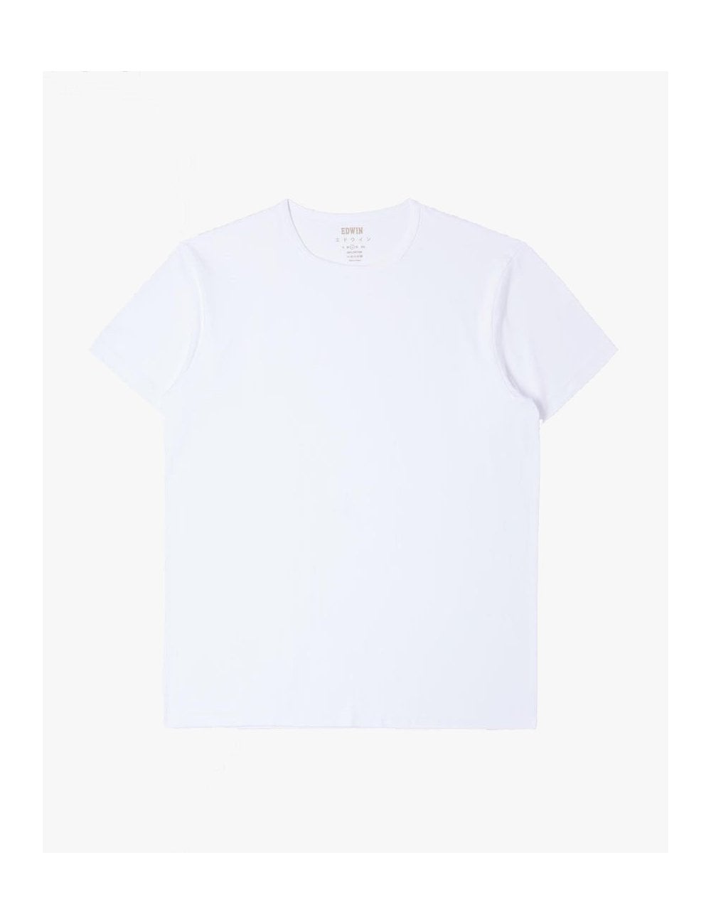 White T-shirt front of double pack with small chest logo