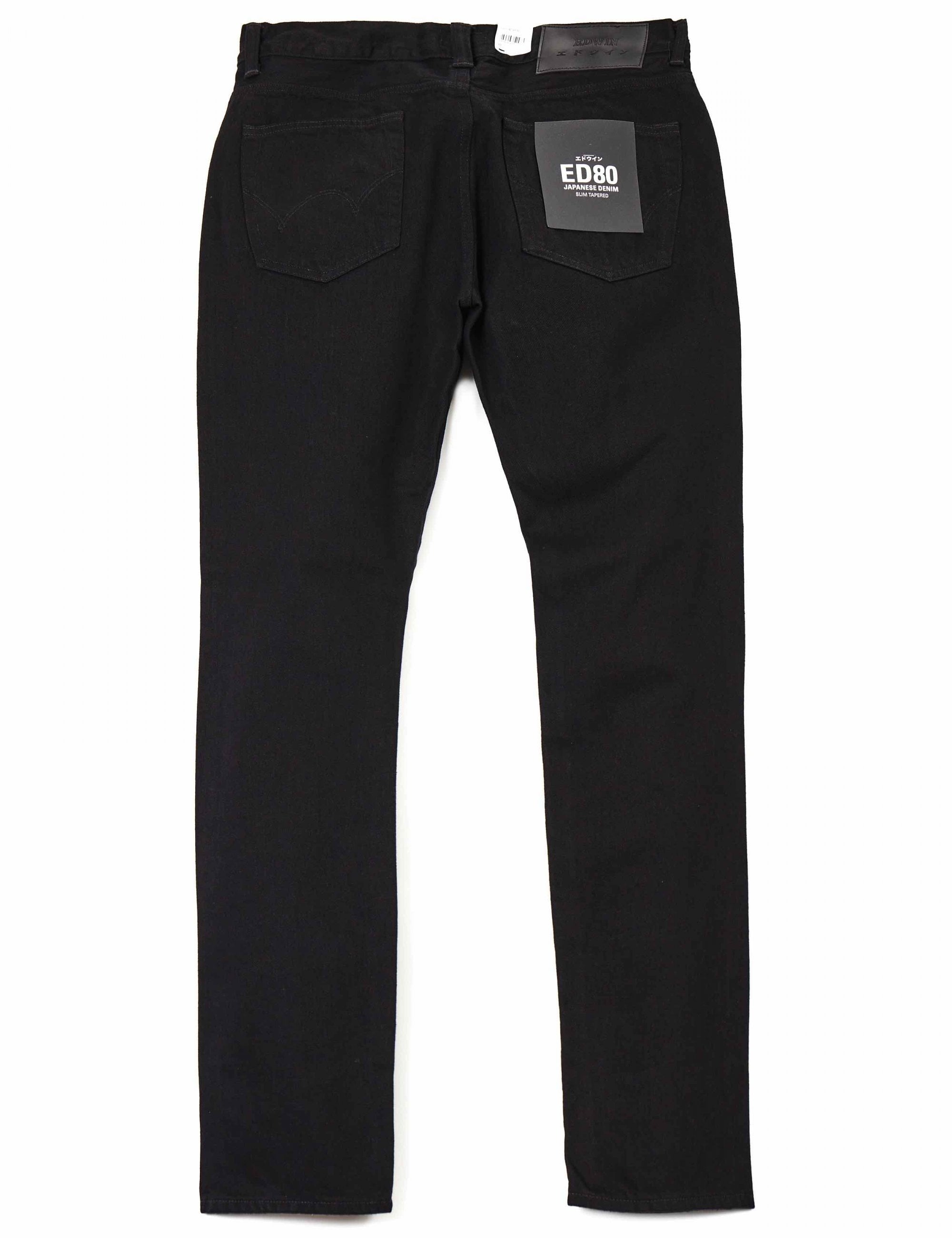 ED-80 Slim Tapered Selvedge Jeans- Black Rinsed