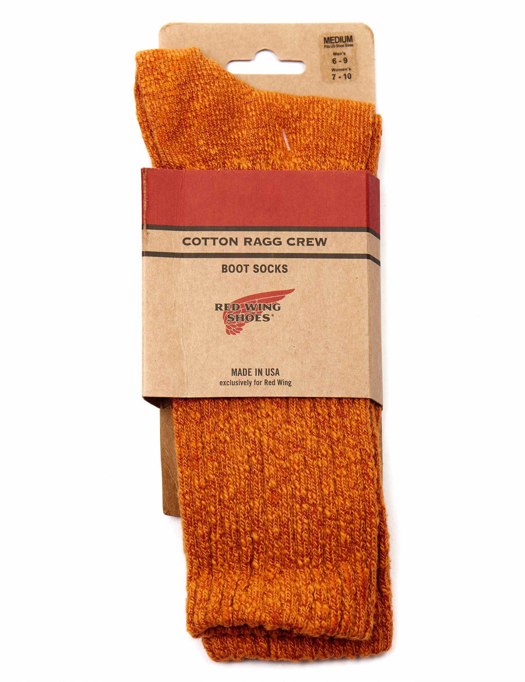 97371 Cotton Ragg Over Dyed Tonal Sock - Rust/Orange