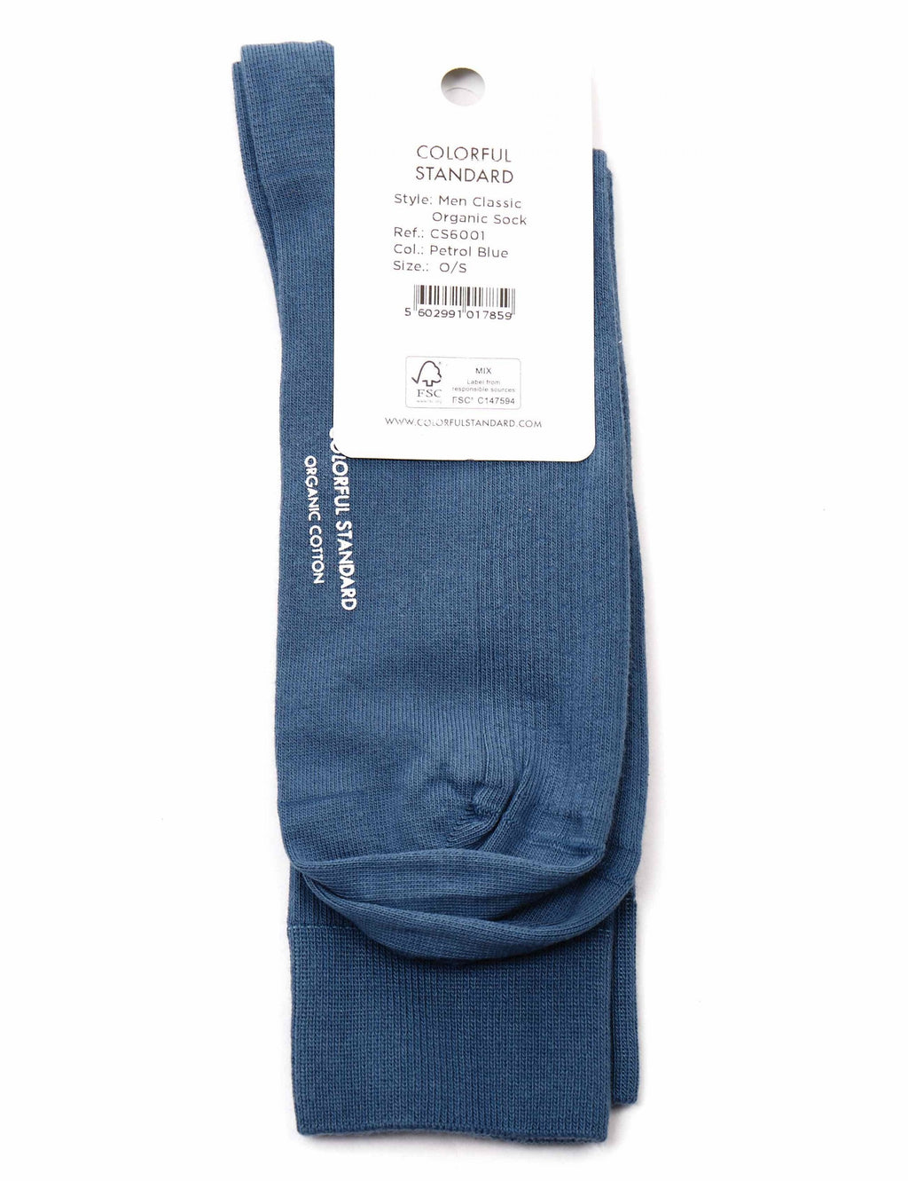 Classic Organic Socks - Petrol Blue