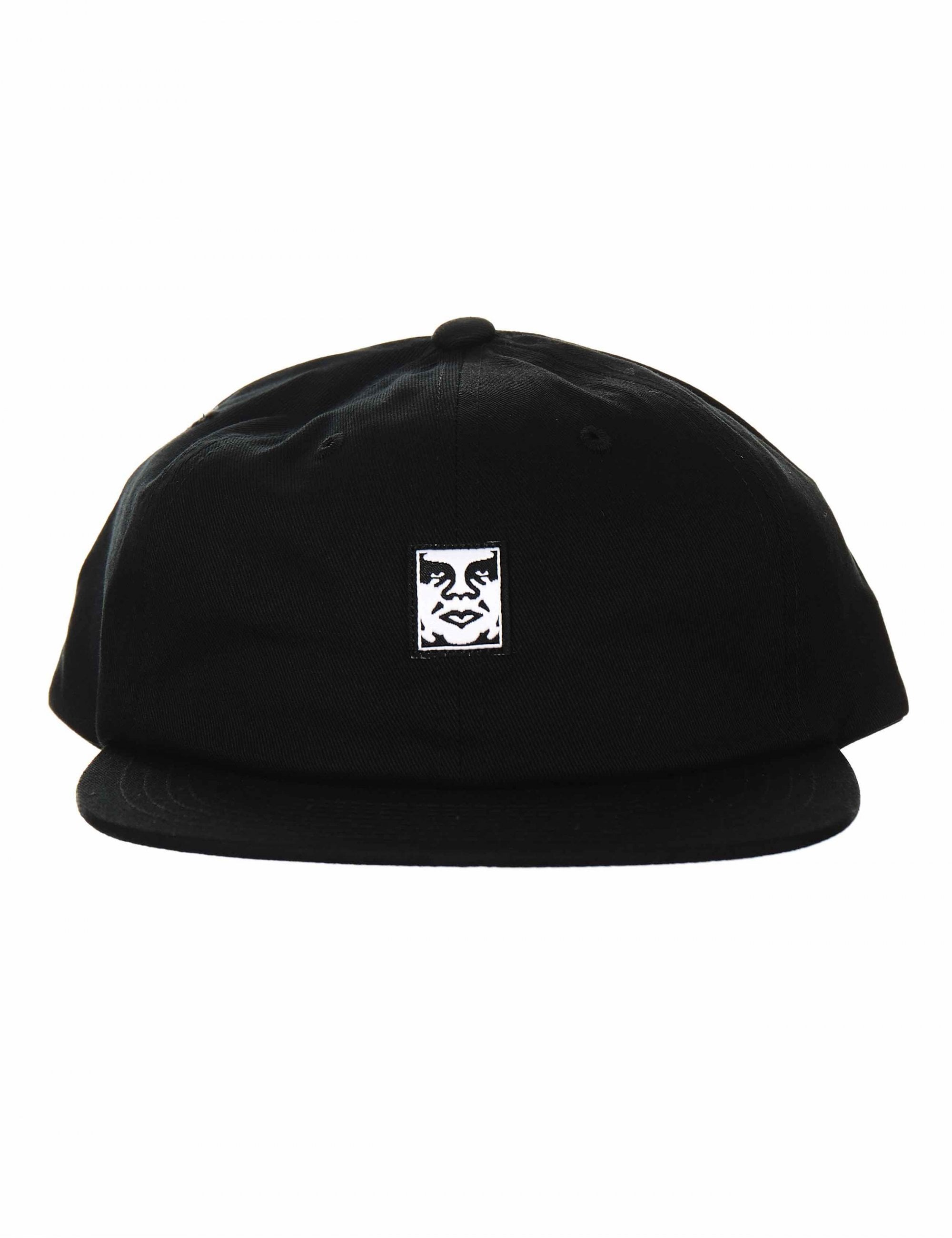 Icon Face 6 Panel Hat - Black