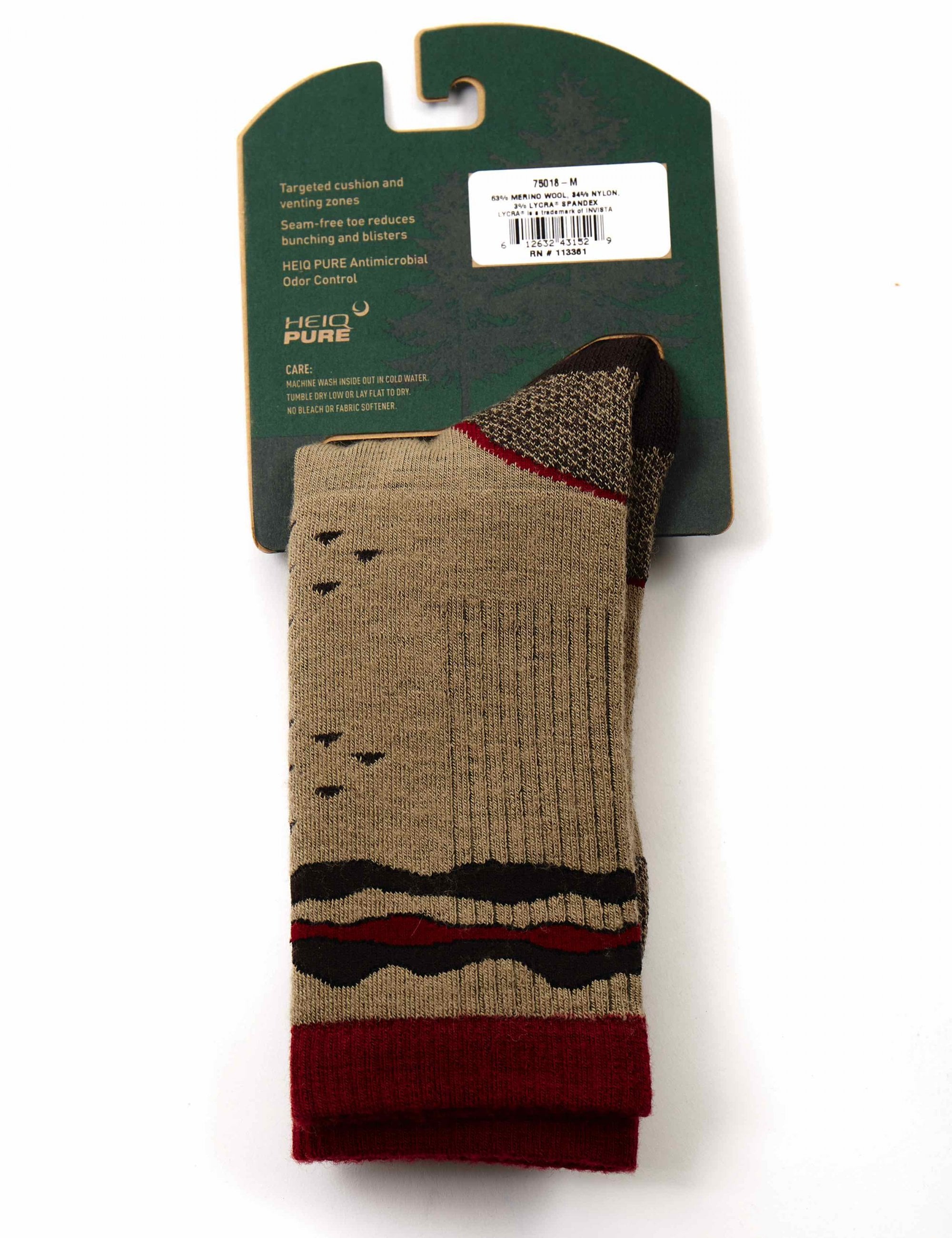 Merino Midweight Trail Crew Socks - Brown