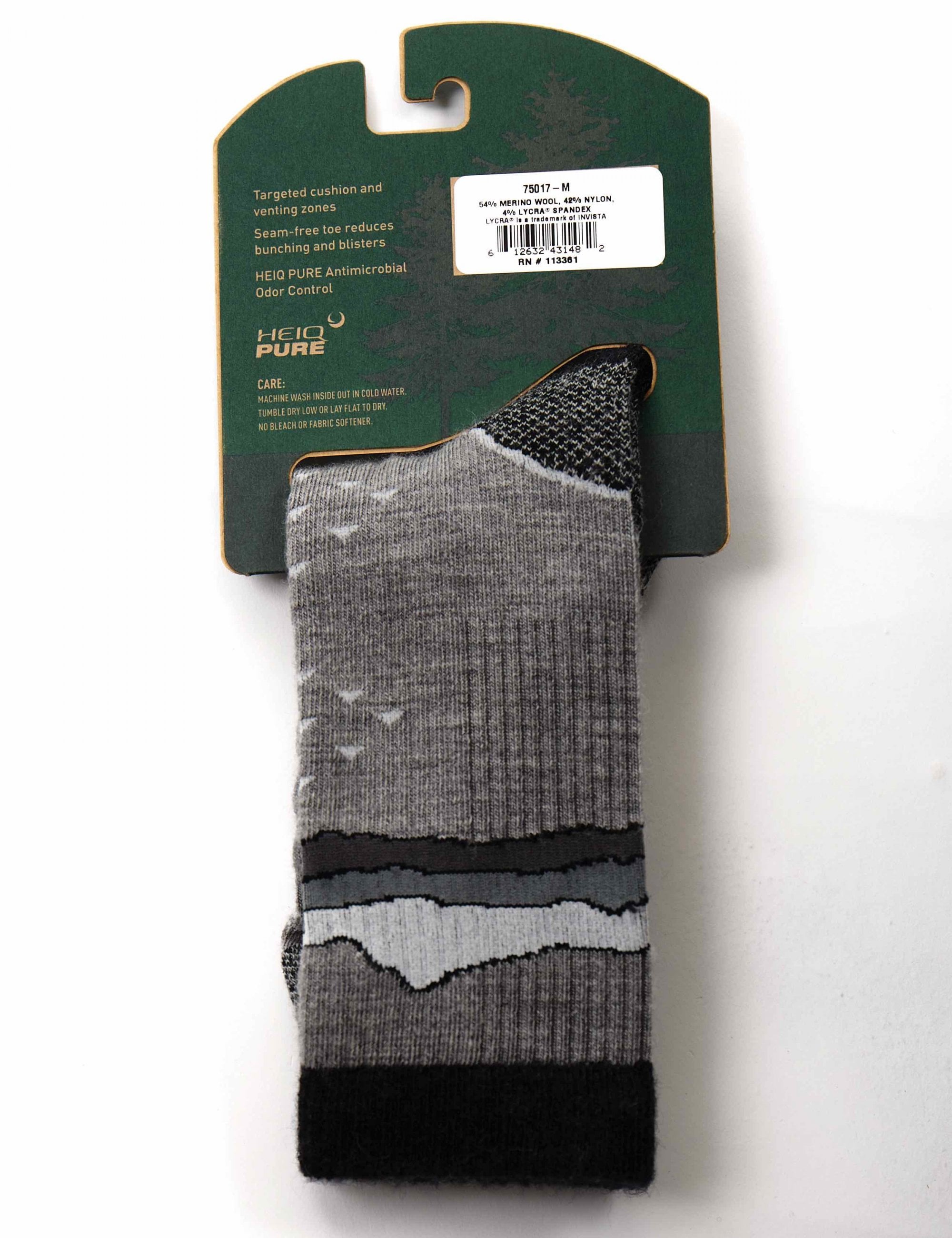 Merino Midweight Trail Crew Socks - Grey
