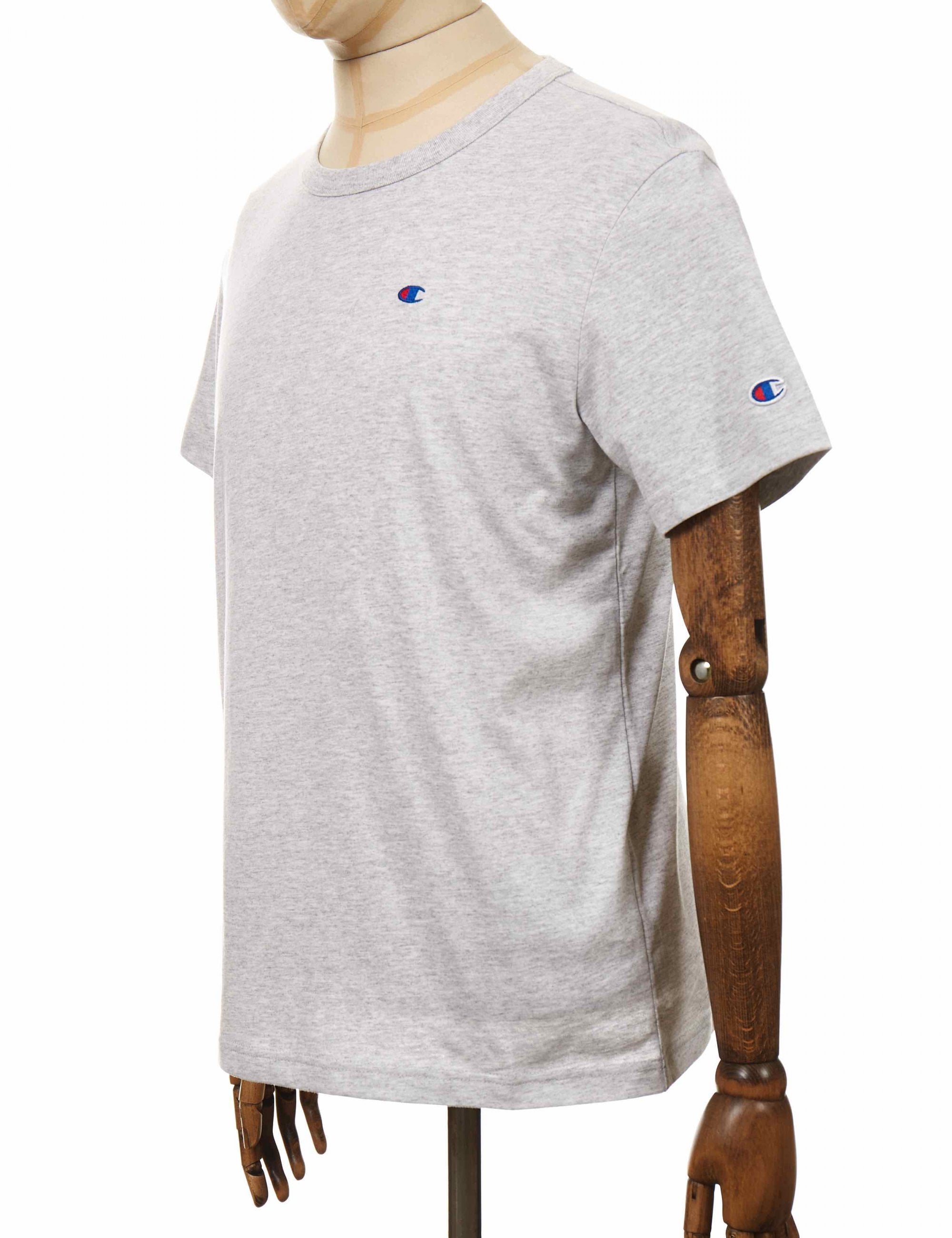 Crewneck Logo T-Shirt - LOXGM Light Grey