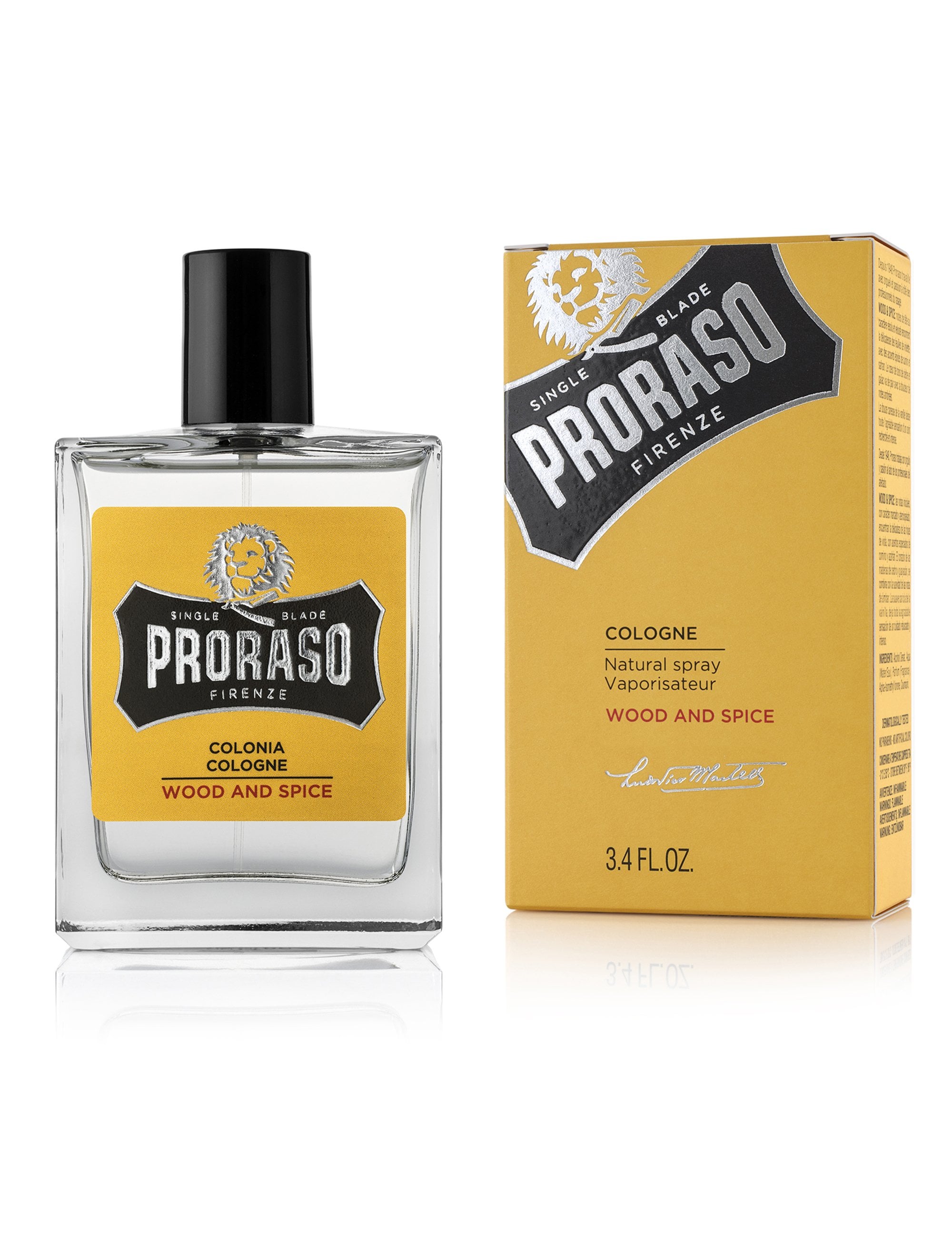 Proraso Eau de Cologne (100ml) - Wood and Spice