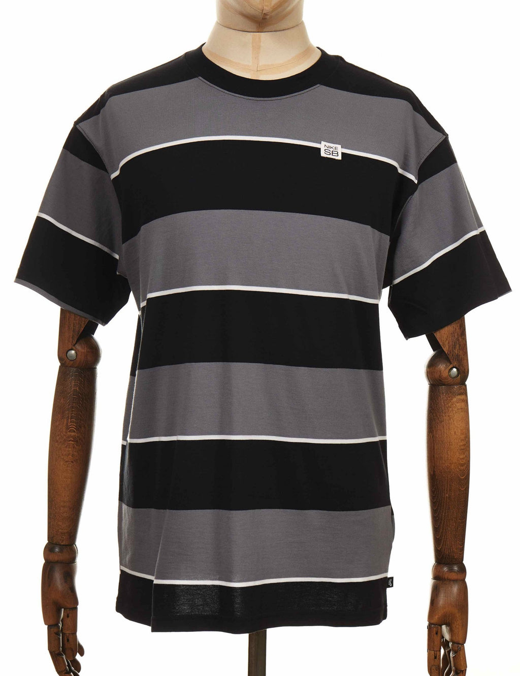 Striped Skate T-Shirt - Black/Grey