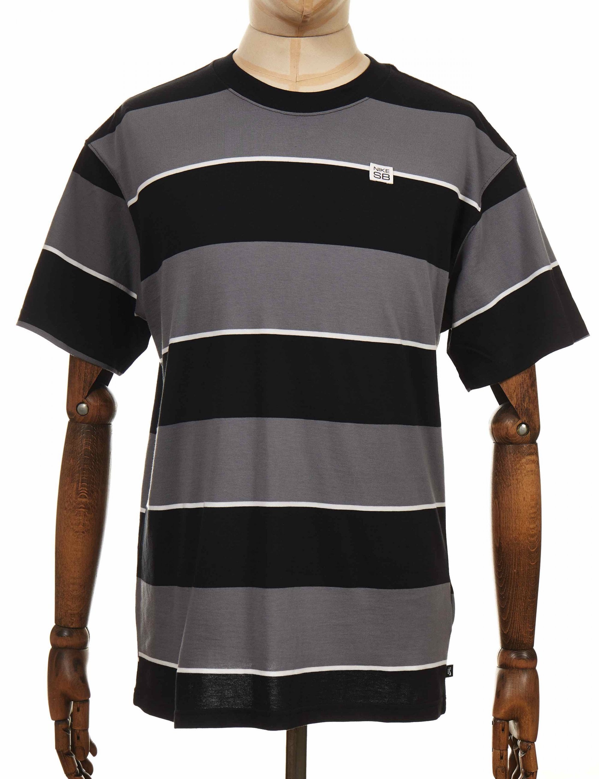 Striped Skate T-Shirt - Black/Grey