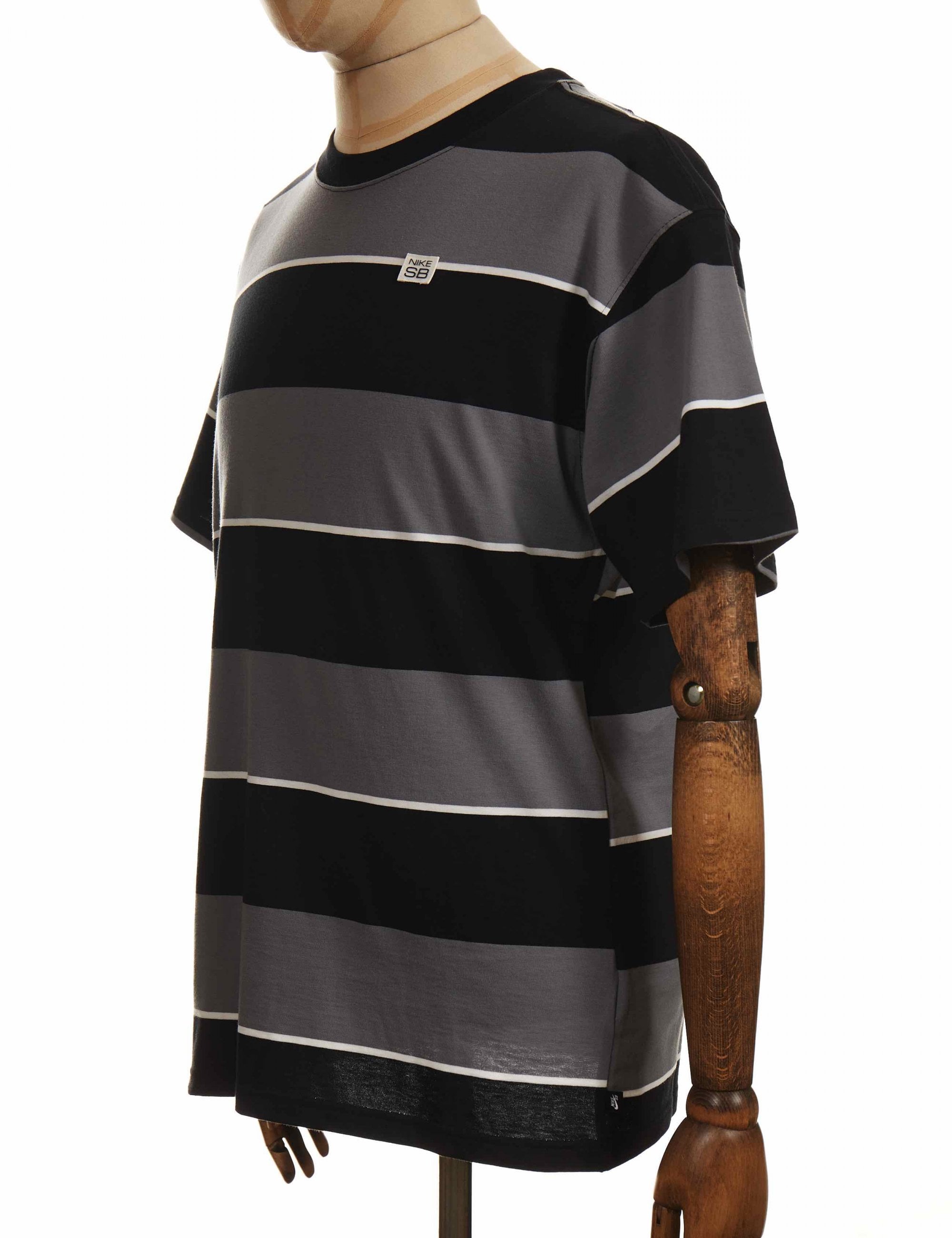 Striped Skate T-Shirt - Black/Grey