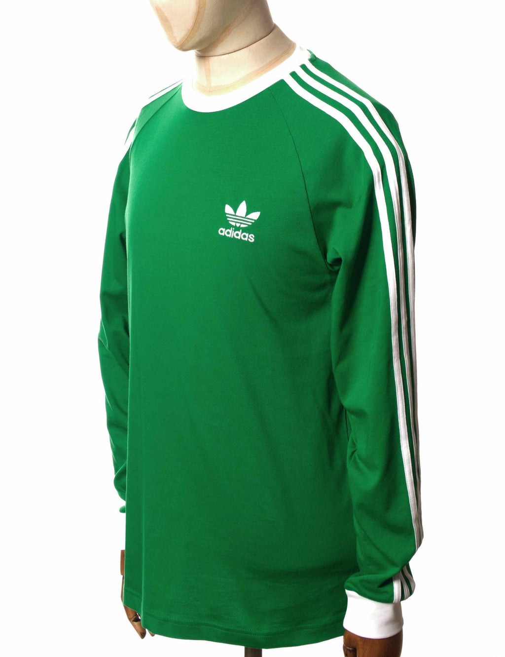 L/S 3 Stripe Trefoil T-Shirt - Green