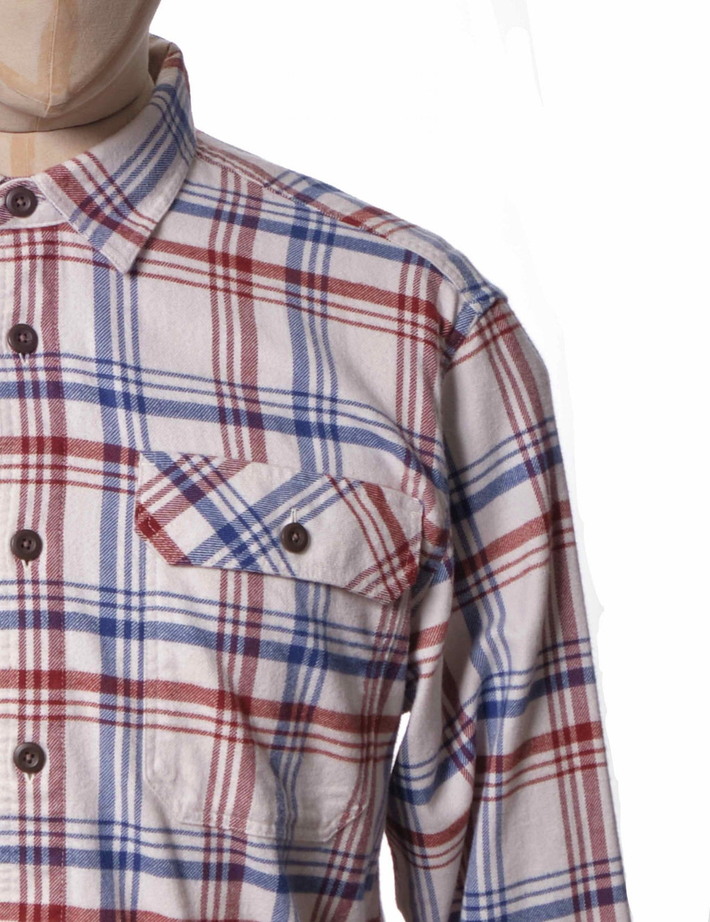 Organic Cotton Mid Fjord Flannel Shirt - Drifted: Cornice Grey