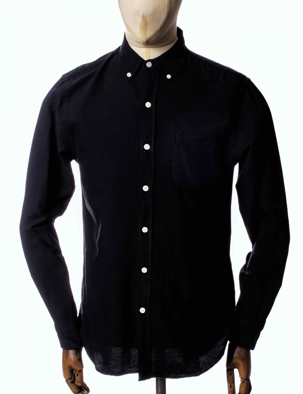Organic Button Down Shirt - Deep Black