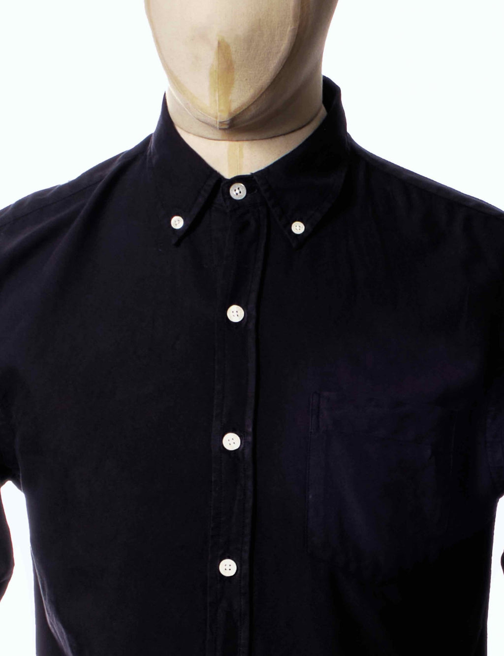 Organic Button Down Shirt - Deep Black