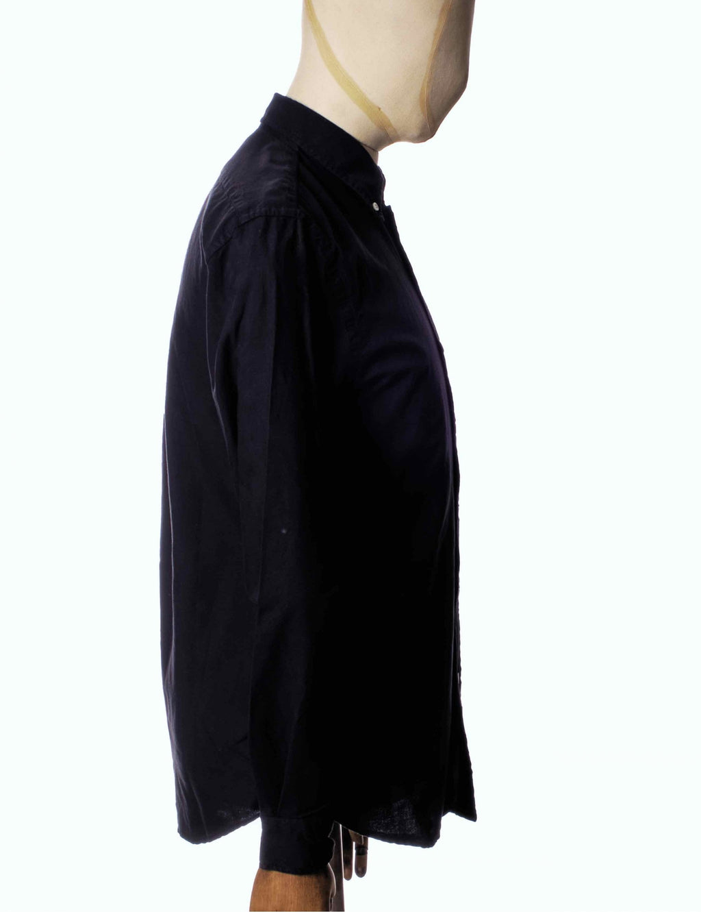 Organic Button Down Shirt - Deep Black