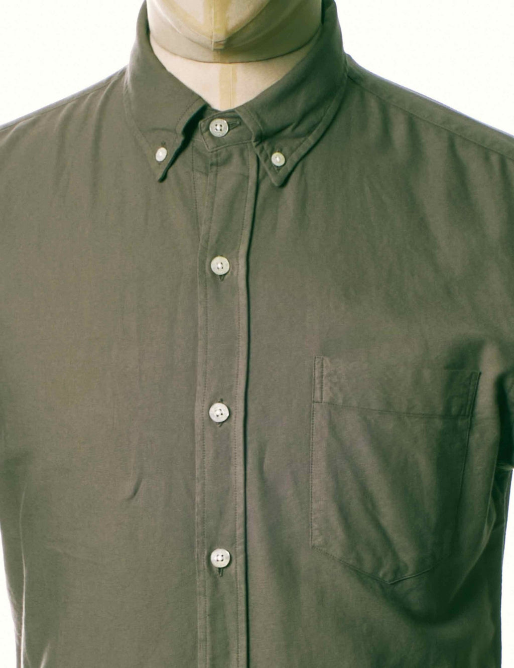 Organic Button Down Shirt - Dusty Olive