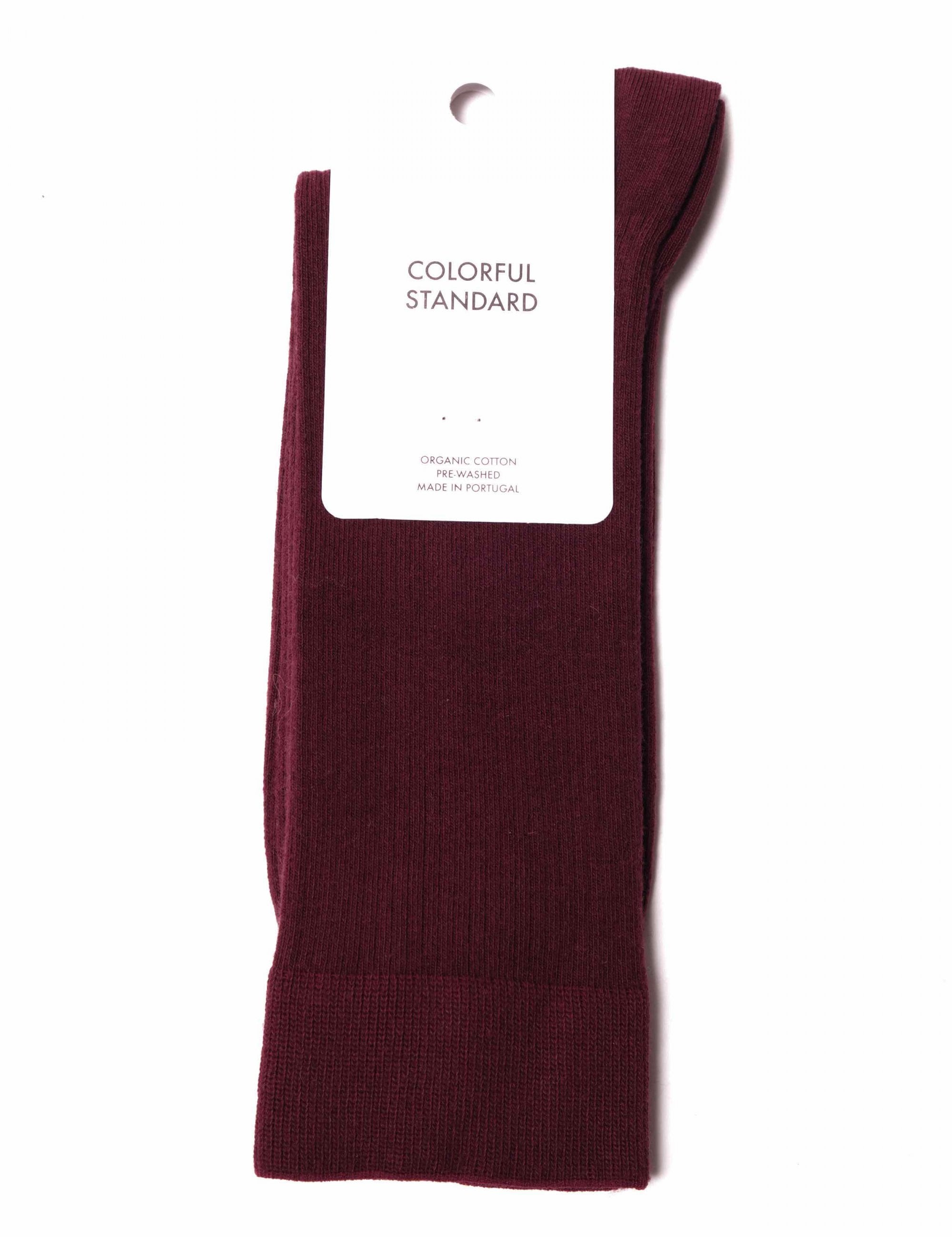 Classic Organic Socks - Oxblood Red
