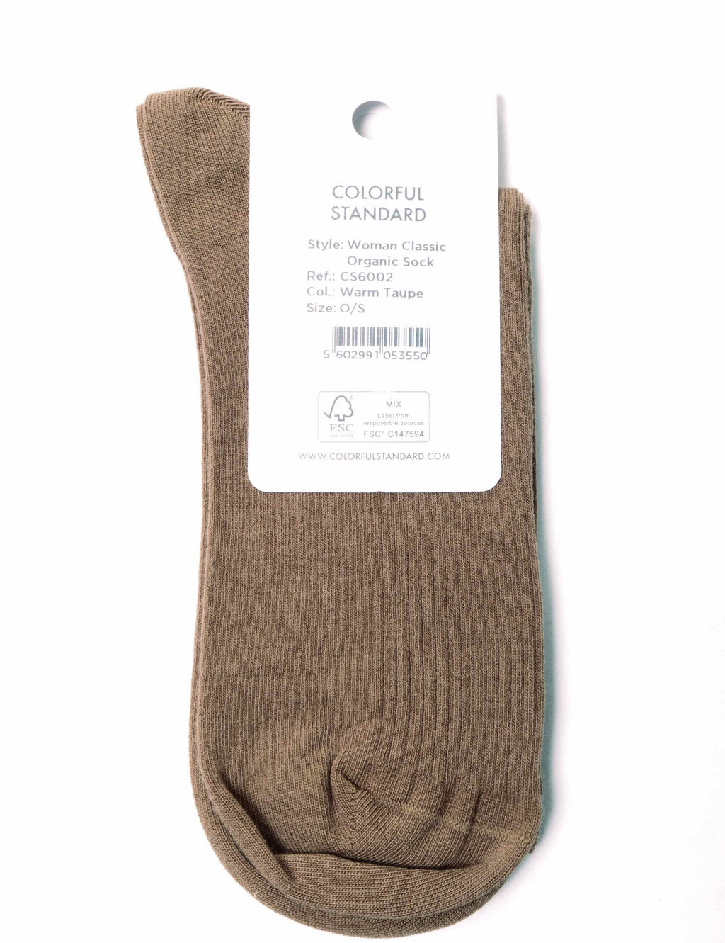 Women's Classic Organic Socks - Warm Taupe