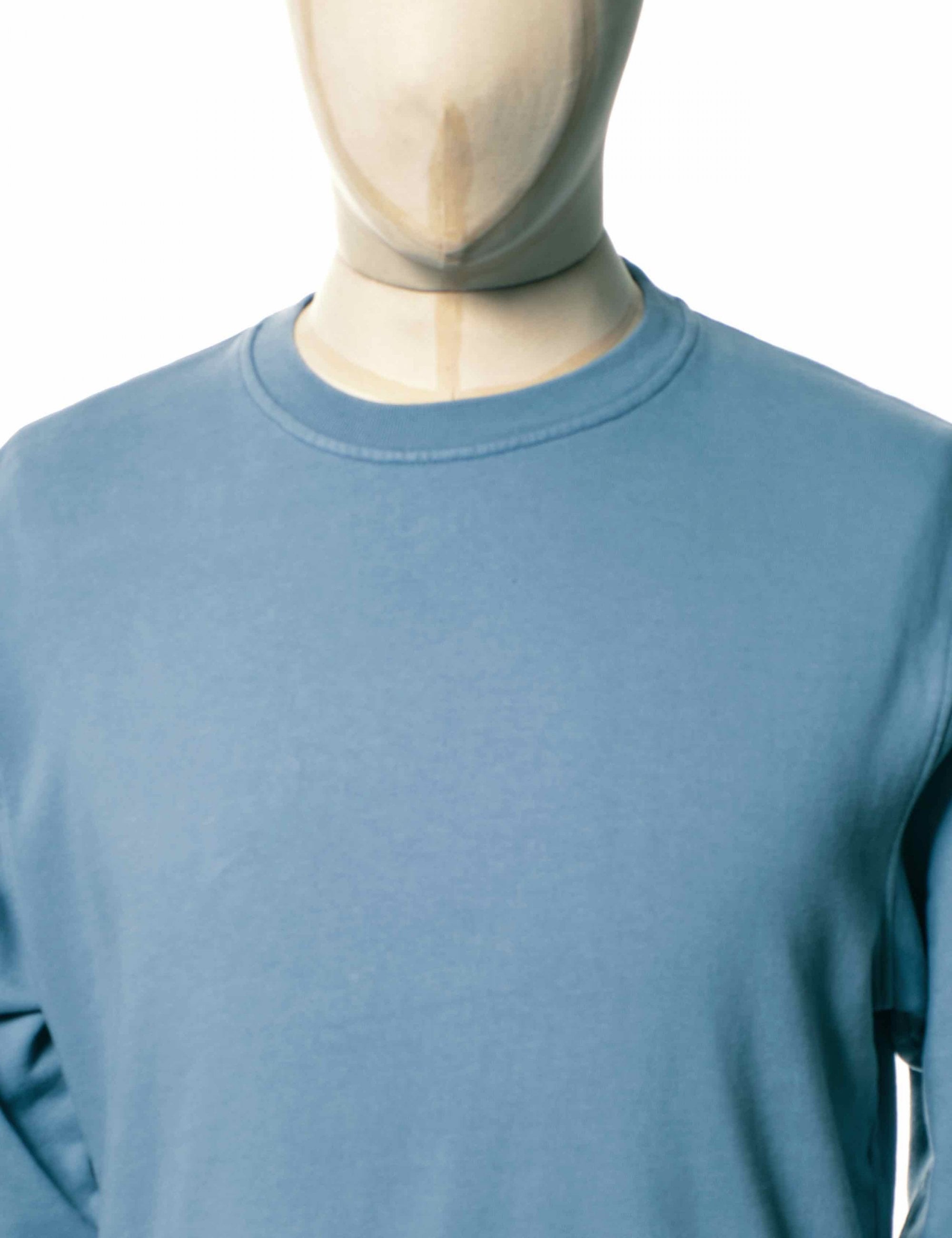 Organic Crew Sweat - Stone Blue