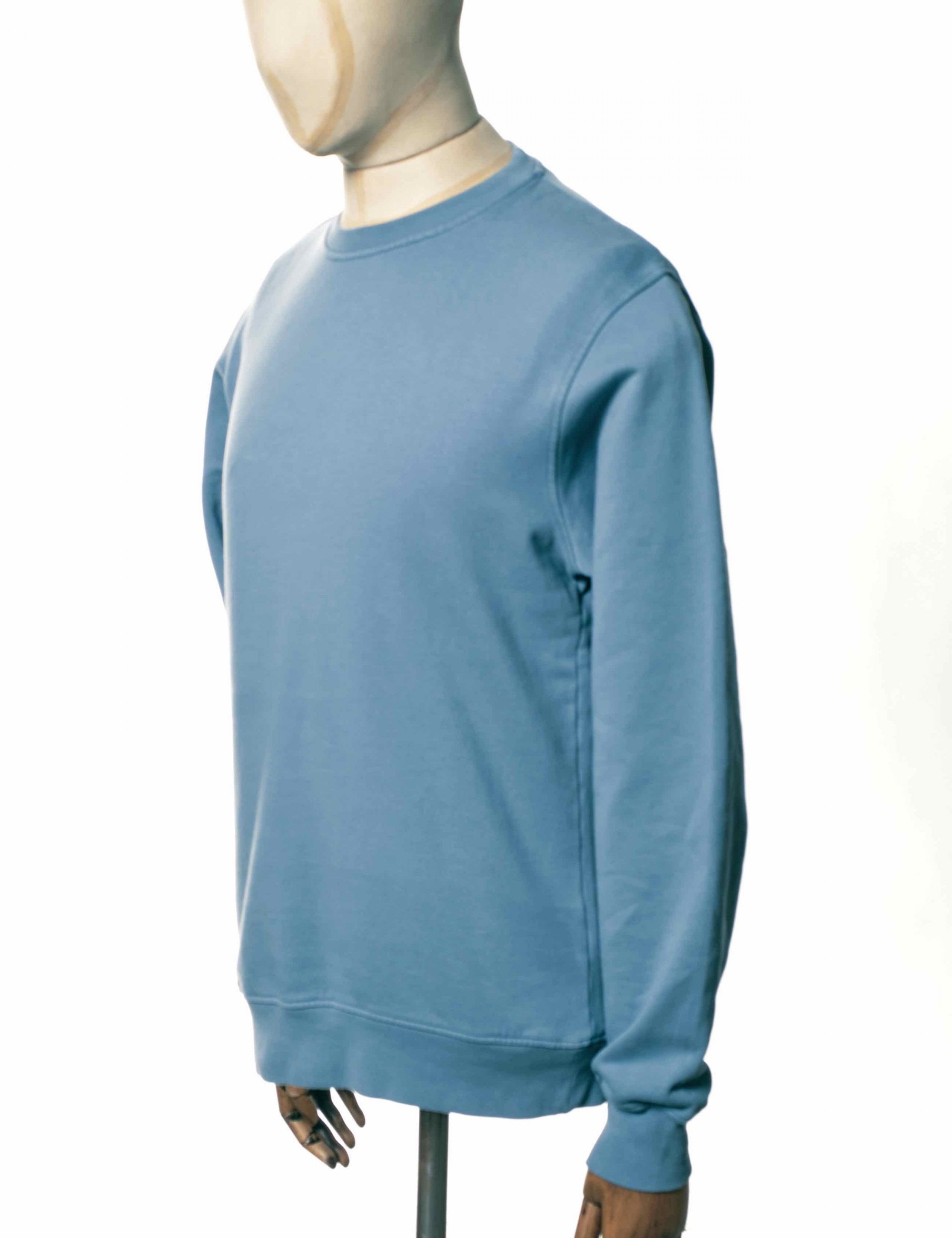 Organic Crew Sweat - Stone Blue