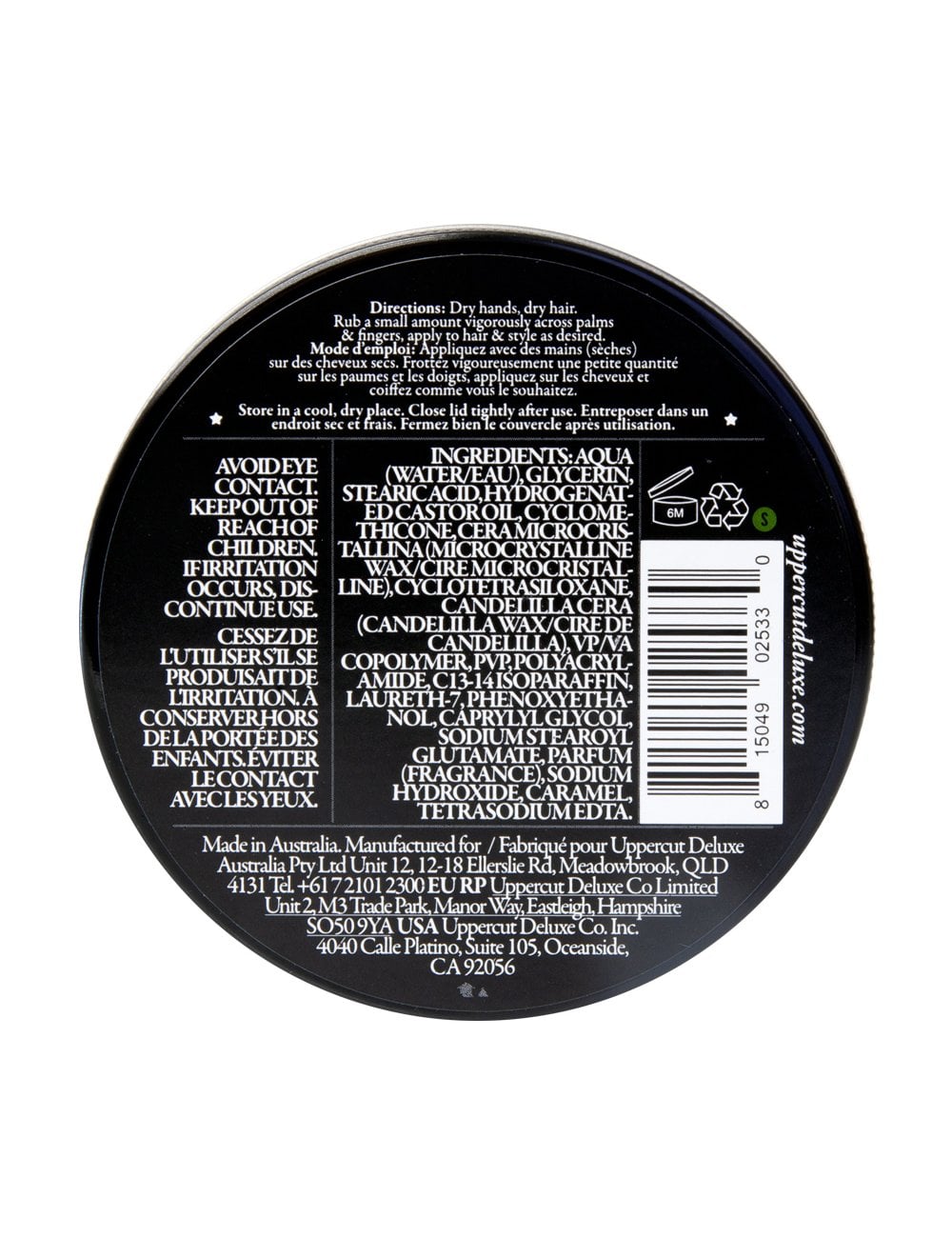 Matte Pomade (100g) - Medium Hold/No Shine